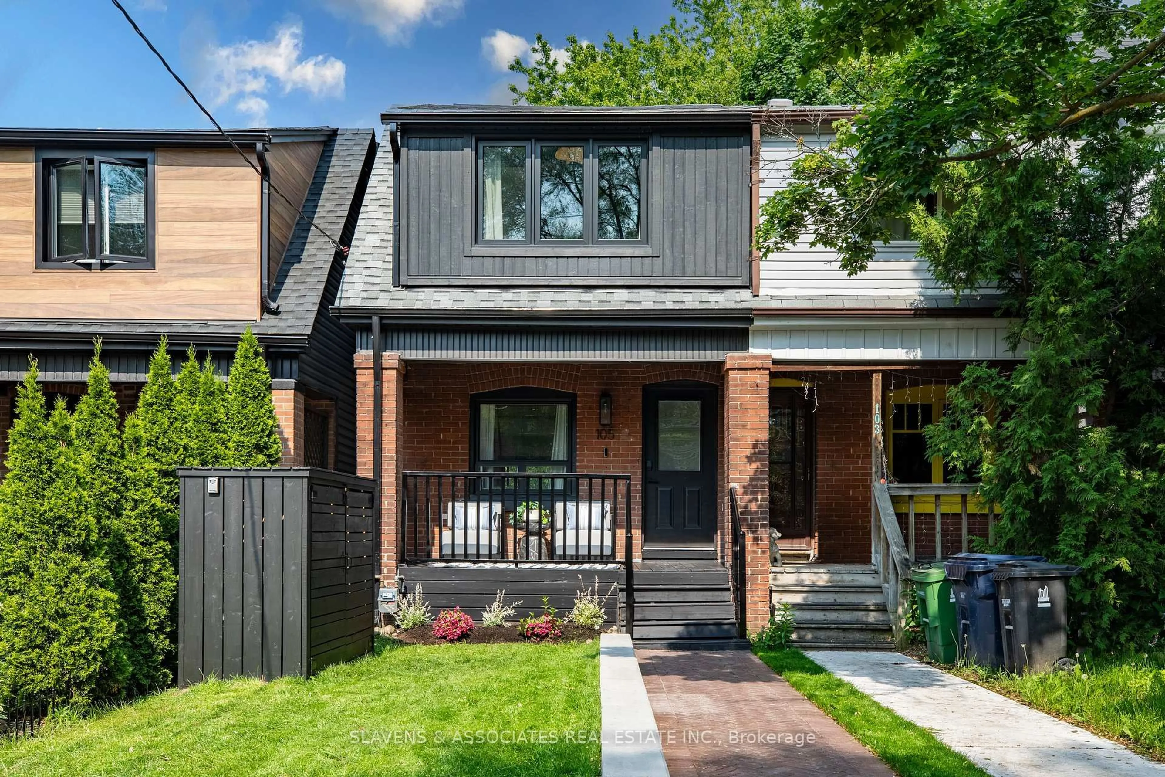 Home with brick exterior material, street for 105 King Edward Ave, Toronto Ontario M4C 5J7