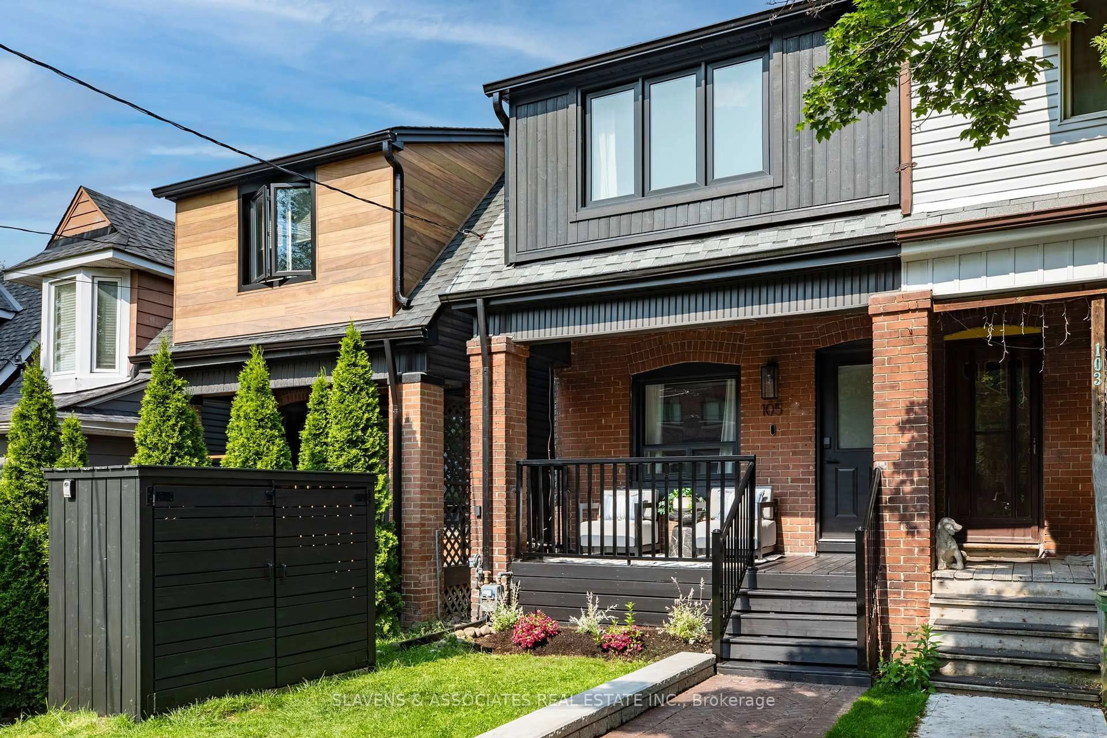 Home with brick exterior material, street for 105 King Edward Ave, Toronto Ontario M4C 5J7