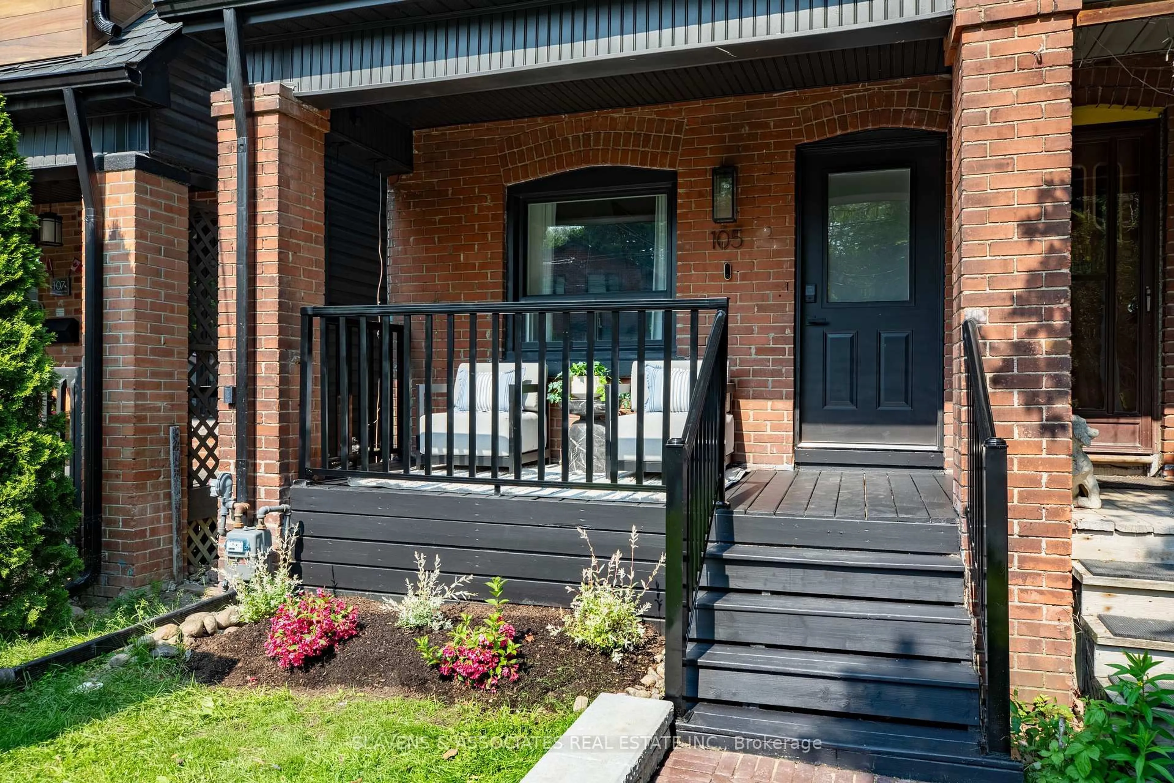 Home with brick exterior material, street for 105 King Edward Ave, Toronto Ontario M4C 5J7