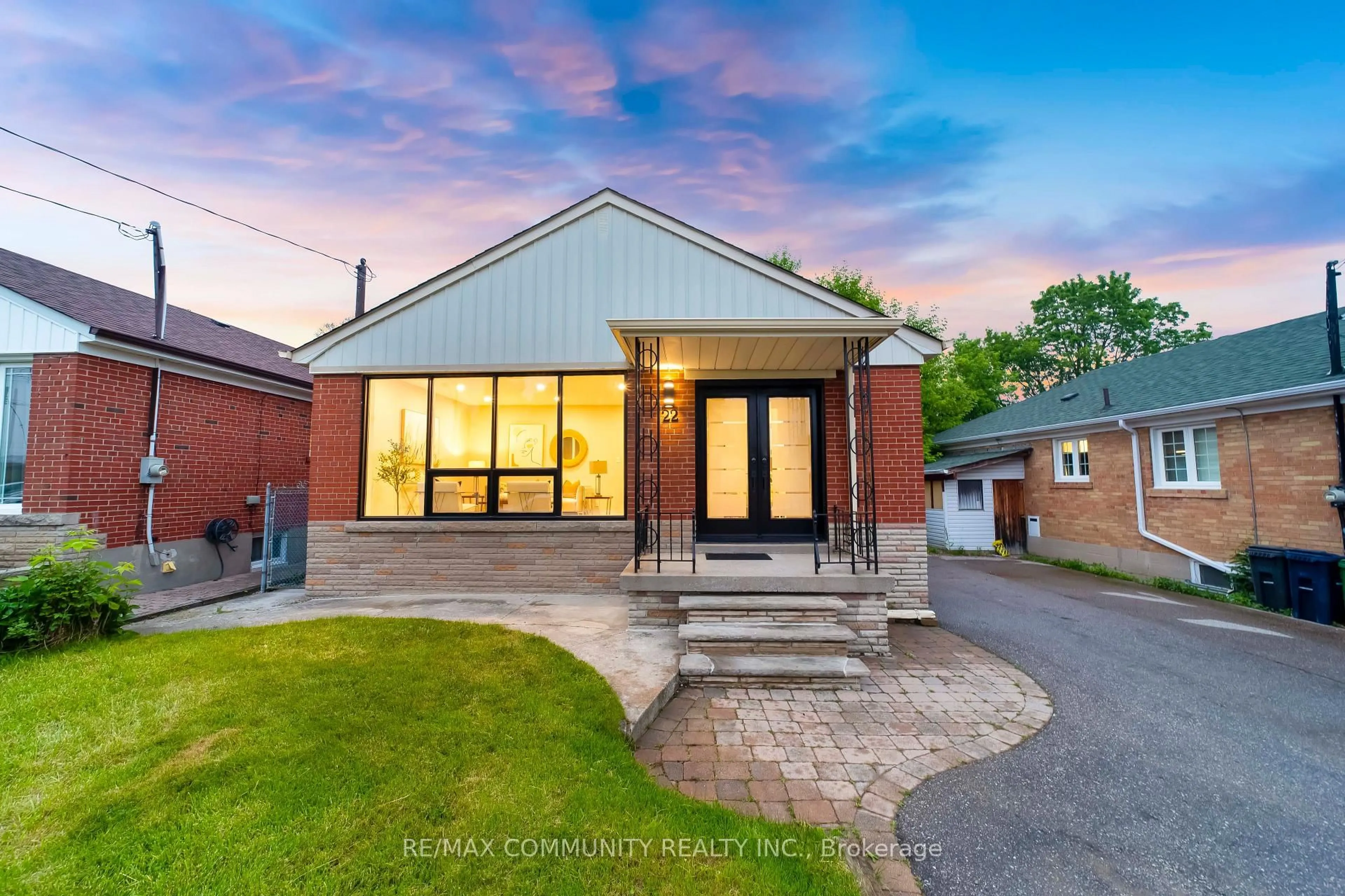 Home with brick exterior material, street for 22 Miramar Cres, Toronto Ontario M1J 1R4
