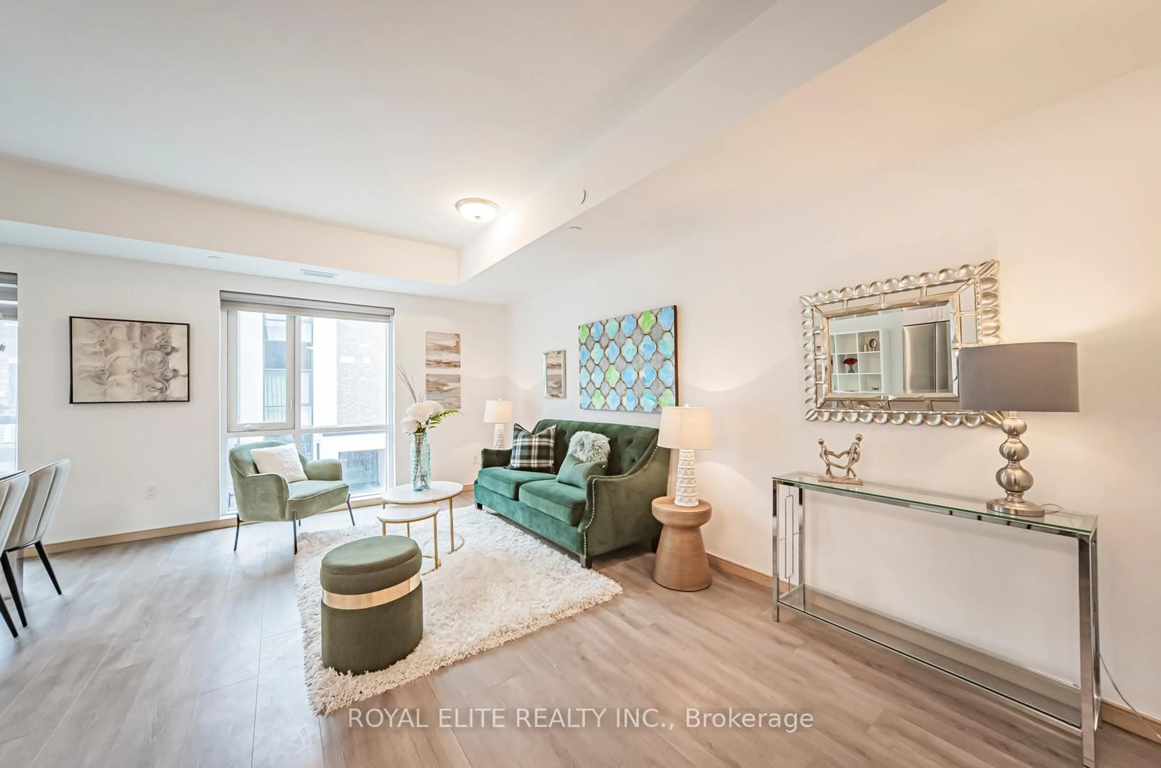 Living room with furniture, unknown for 50 Morecambe Gate #B308, Toronto Ontario M1W 0A9