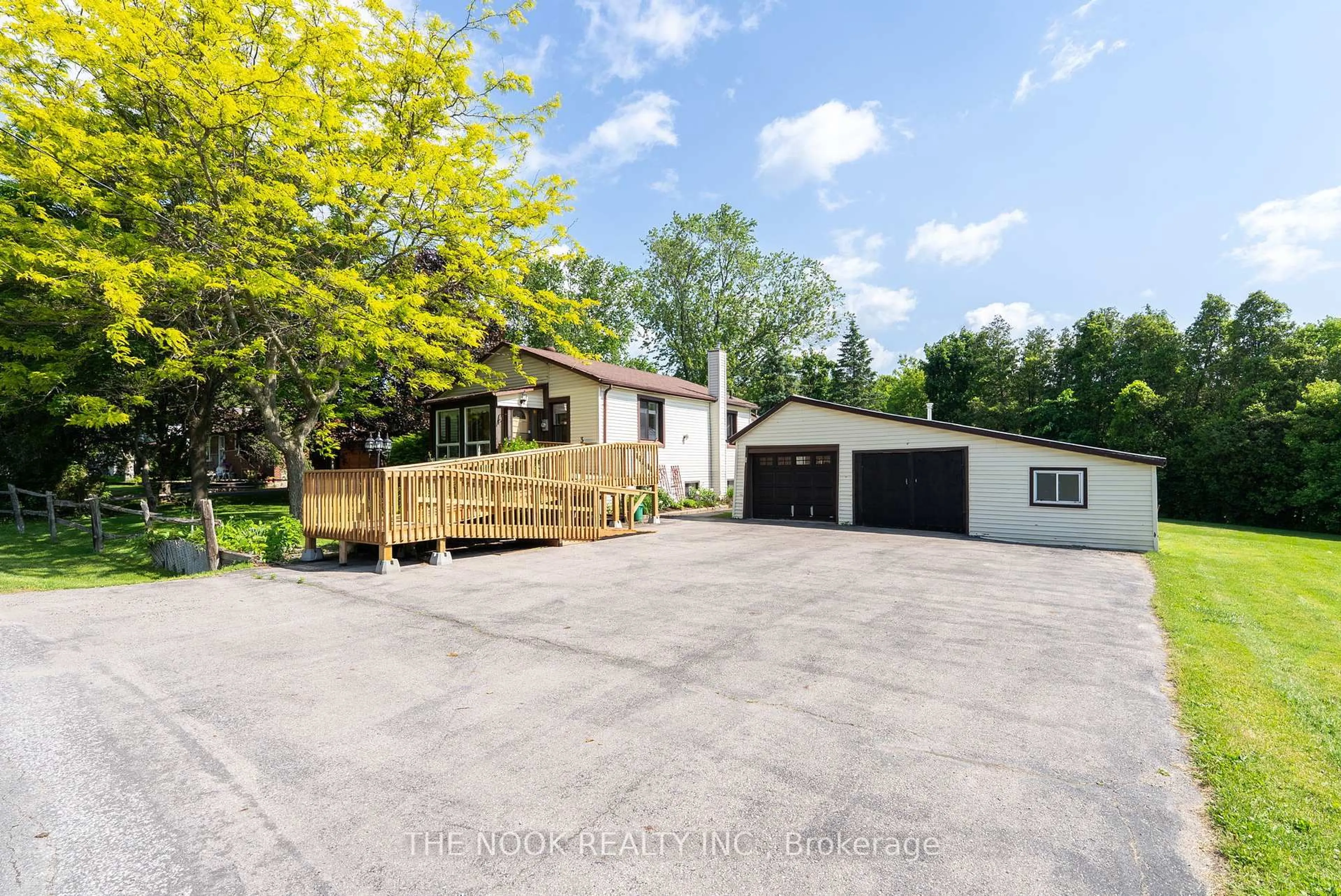 A pic from outside/outdoor area/front of a property/back of a property/a pic from drone, unknown for 3 North Division St, Clarington Ontario L0B 1J0