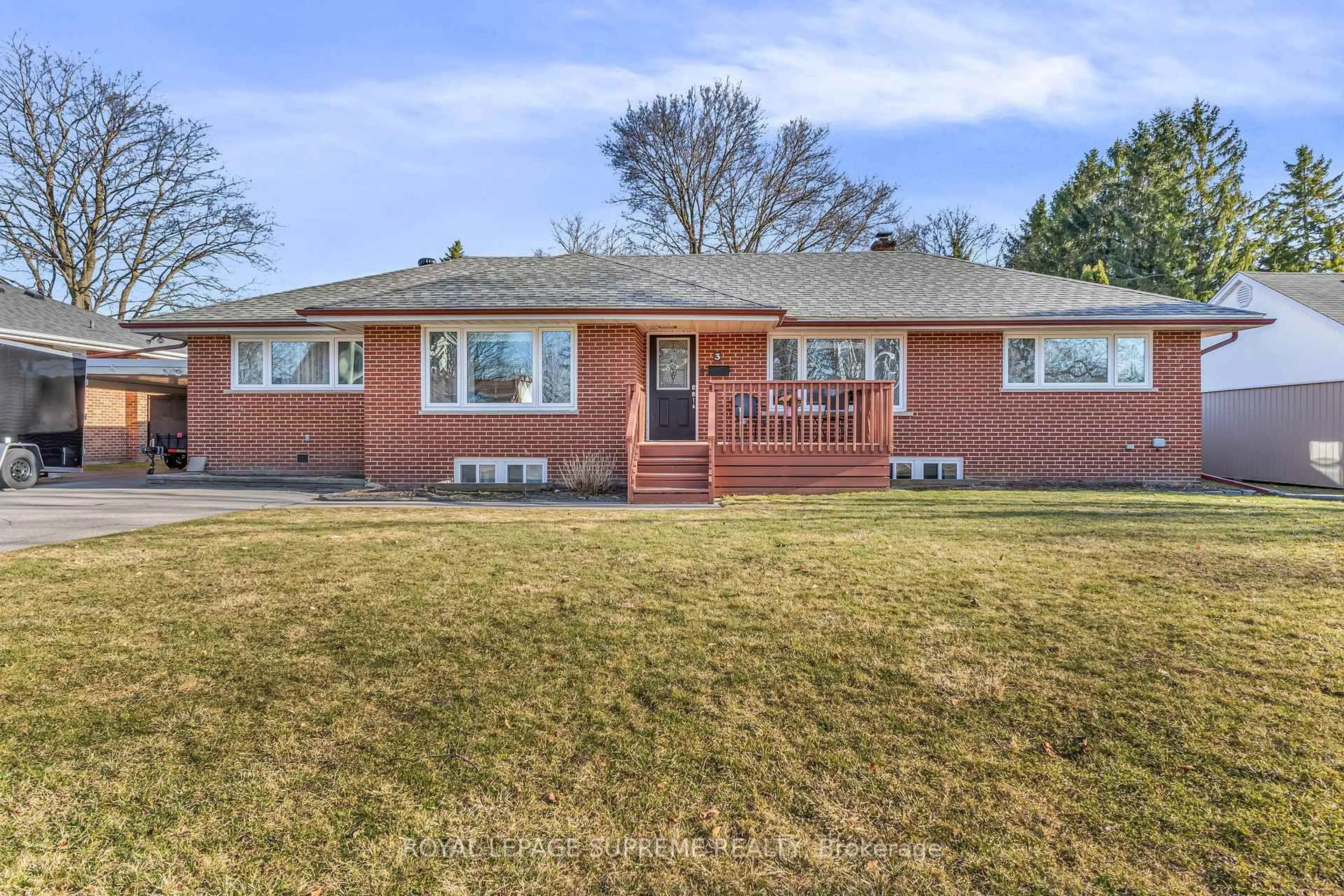 Home with brick exterior material, street for 3 Frederick Ave, Clarington Ontario L1C 2B8