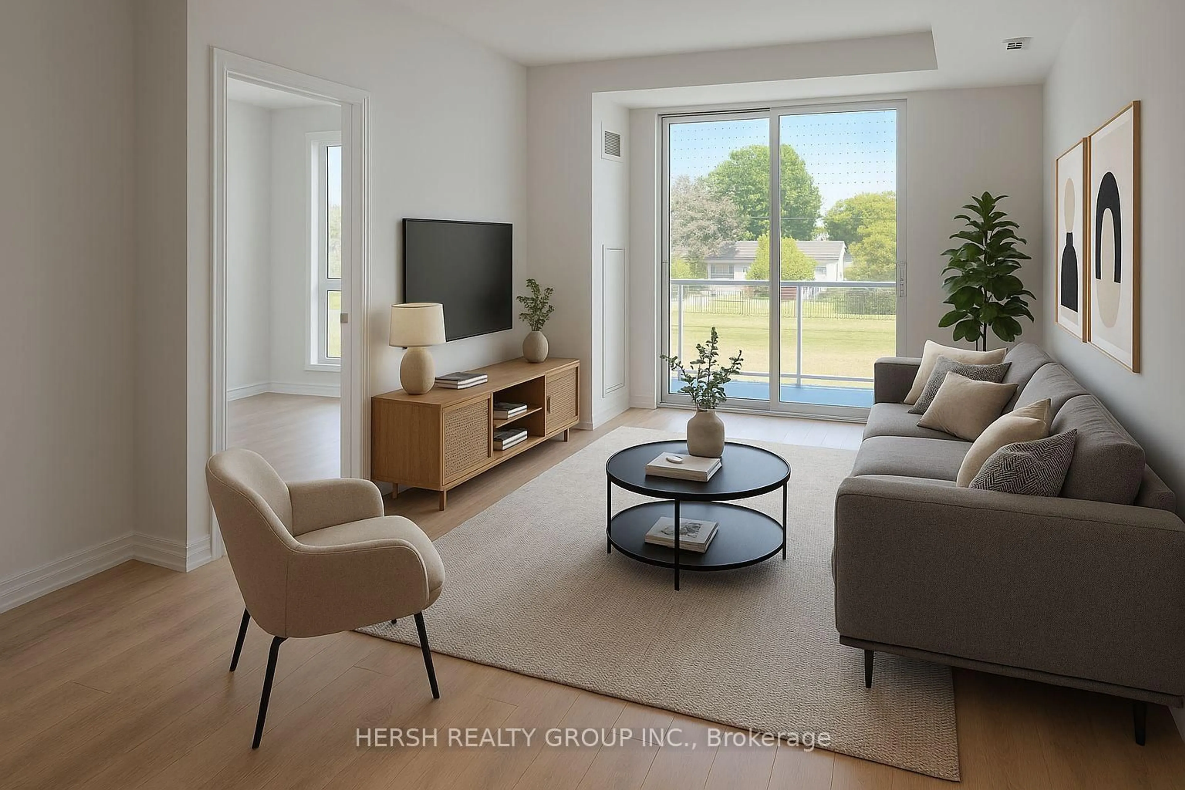 Living room with furniture, unknown for 10 Meadowglen Pl #208, Toronto Ontario M1G 0A8