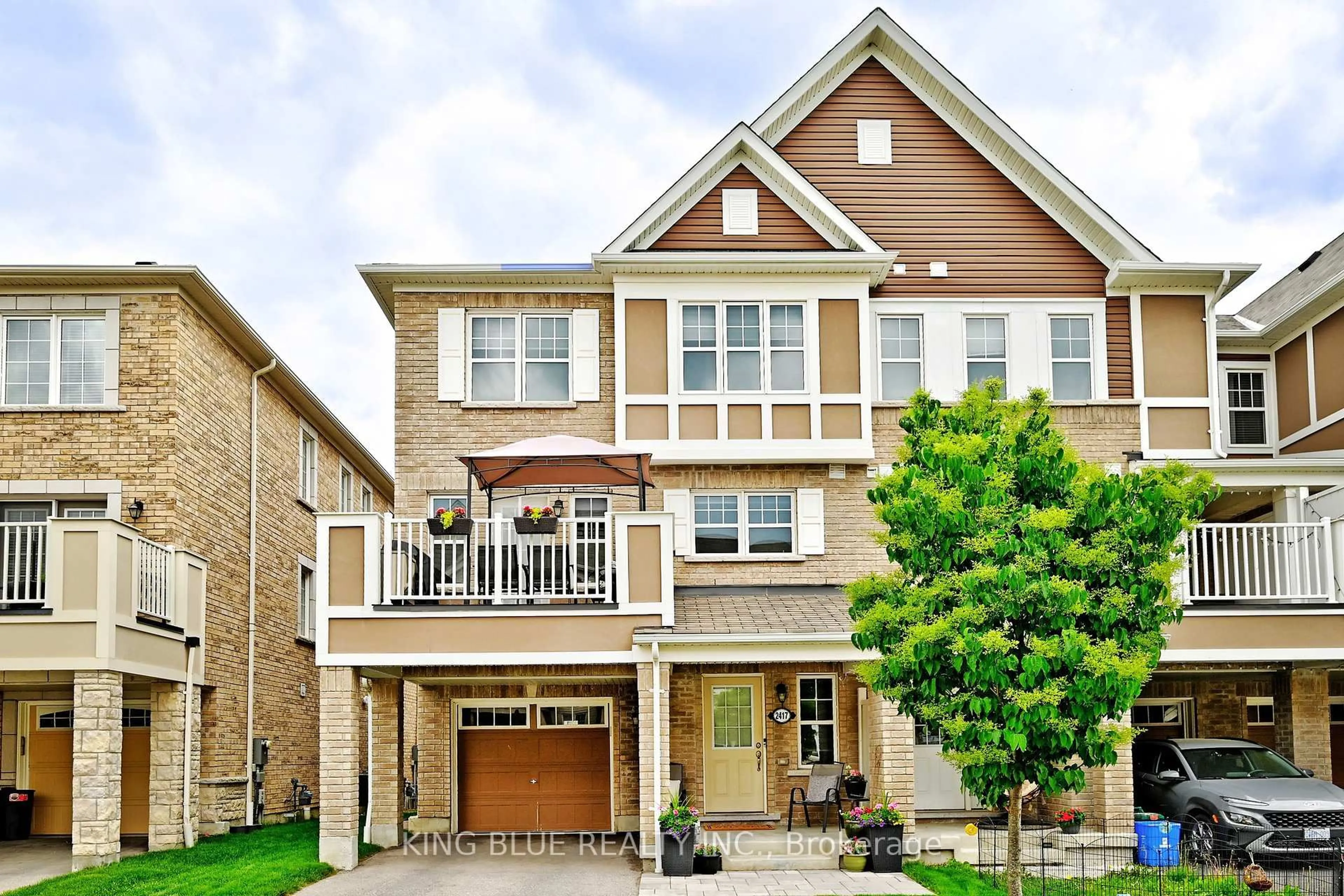 Home with brick exterior material, street for 2417 Fall Harvest Cres, Pickering Ontario L1X 0G1