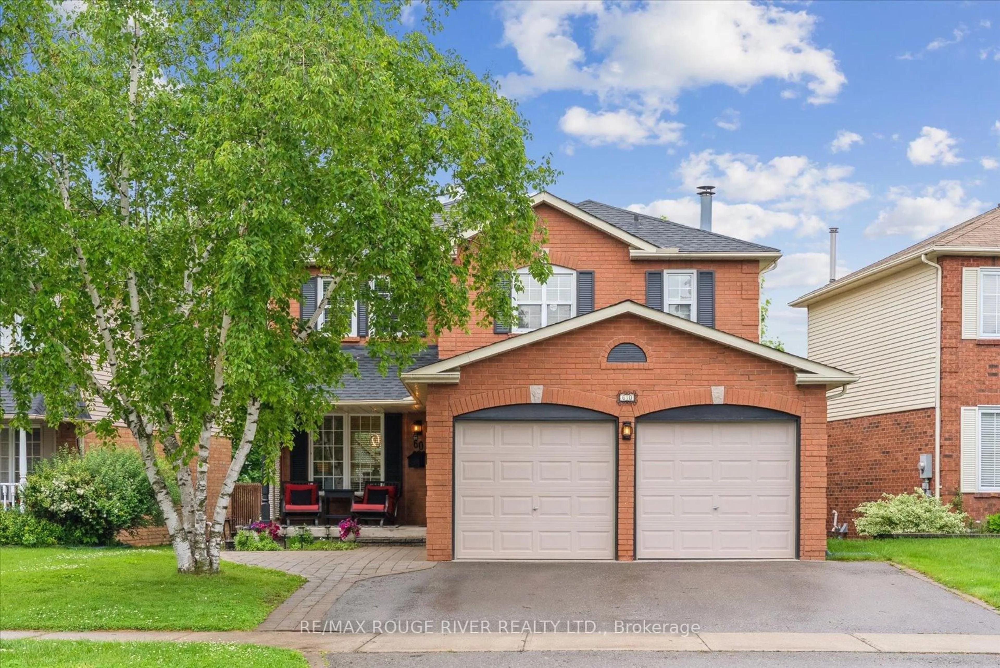 Home with brick exterior material, street for 60 Bonnycastle Dr, Clarington Ontario L1C 4S8
