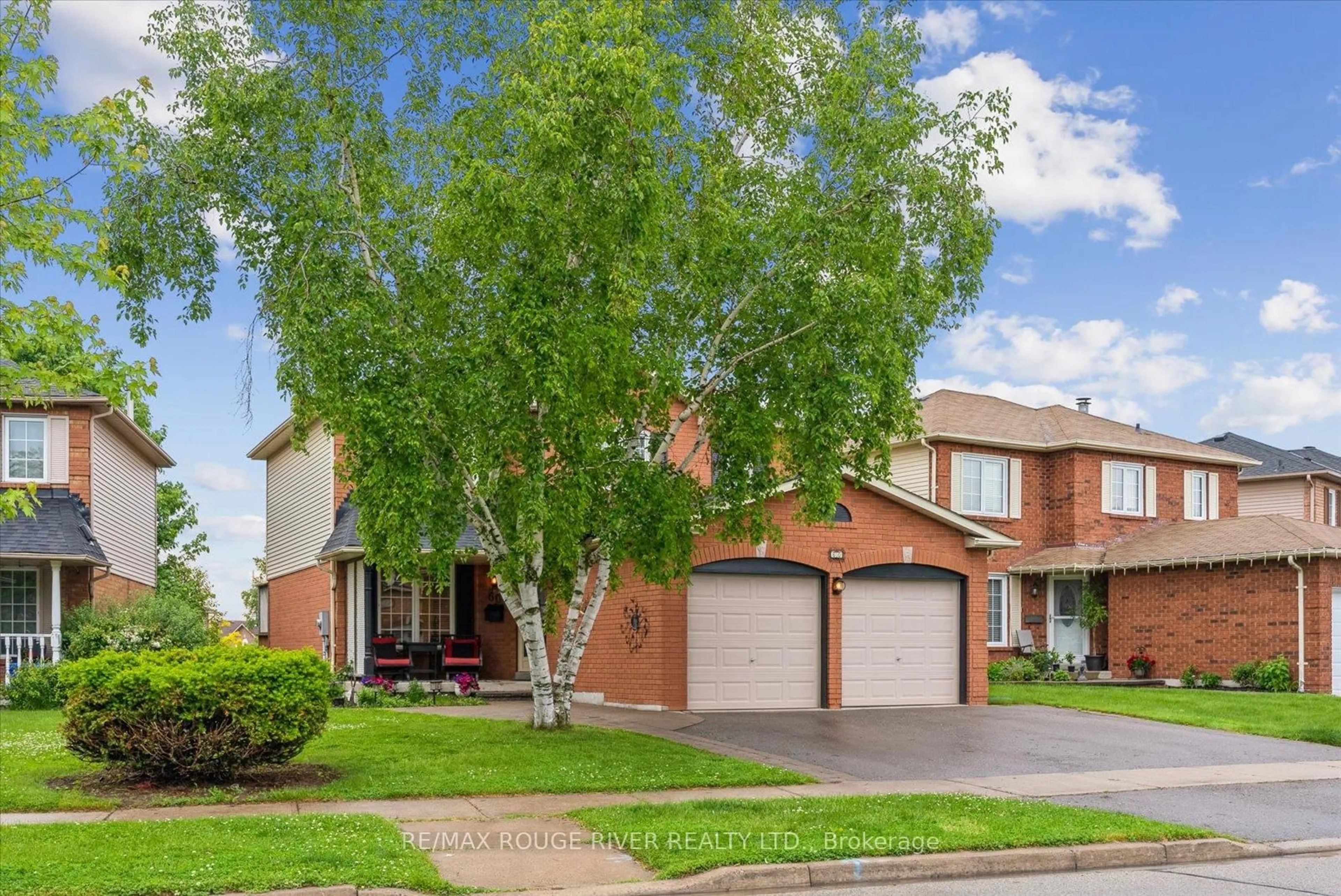 Home with brick exterior material, street for 60 Bonnycastle Dr, Clarington Ontario L1C 4S8