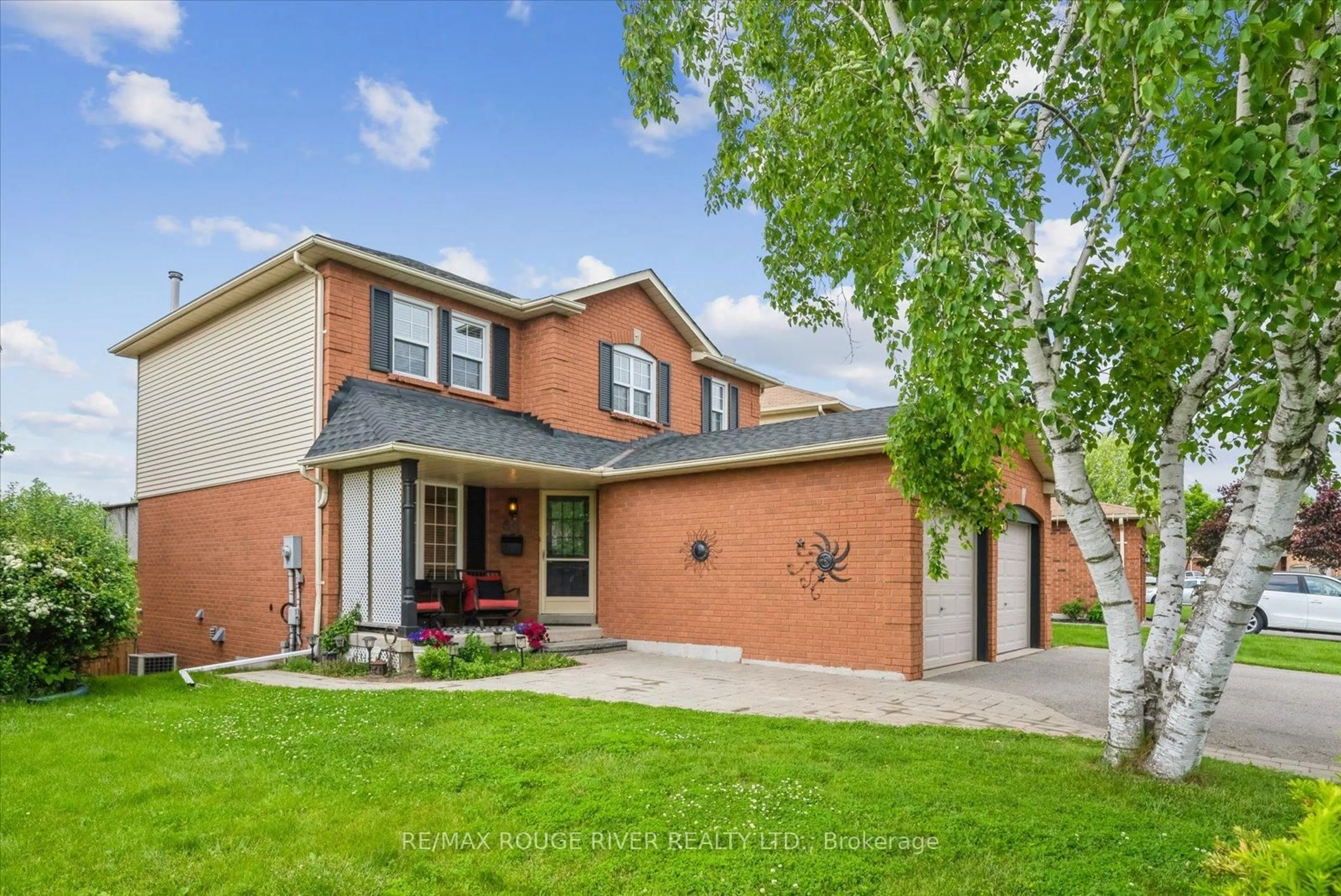 Home with brick exterior material, street for 60 Bonnycastle Dr, Clarington Ontario L1C 4S8