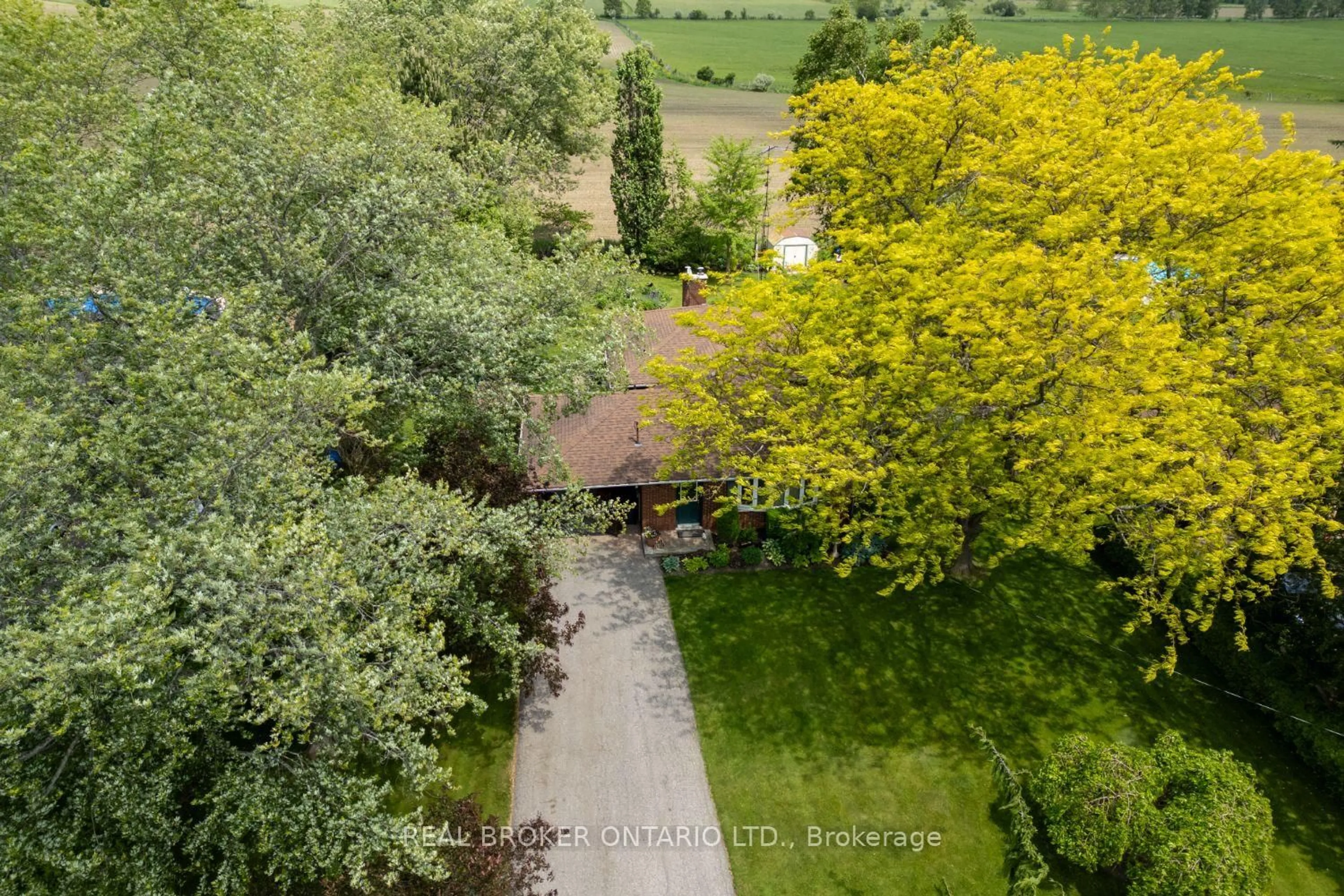 A pic from outside/outdoor area/front of a property/back of a property/a pic from drone, forest/trees view for 6305 Leskard Rd, Clarington Ontario L0B 1M0