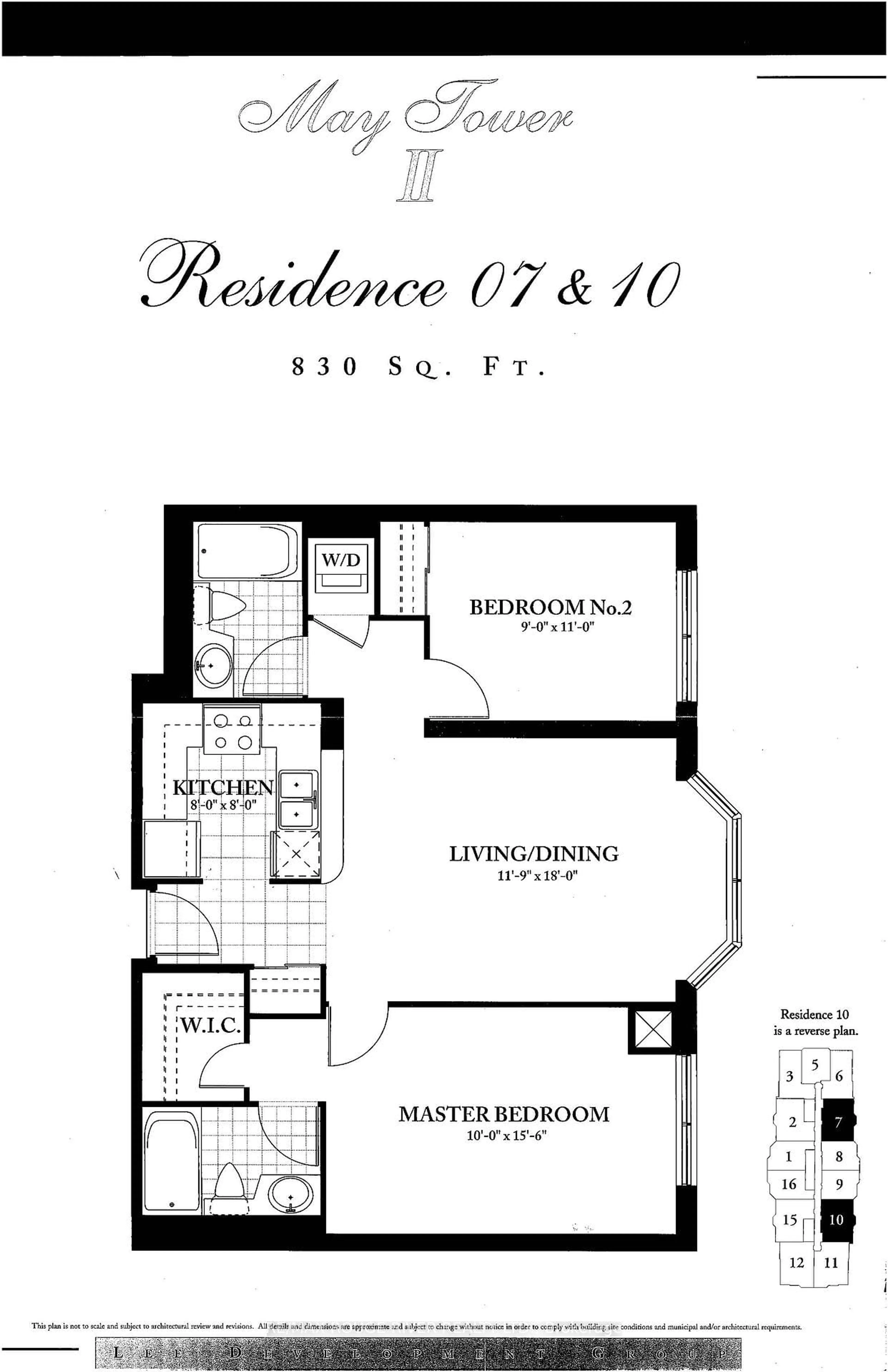 Floor plan for 11 Lee Centre Dr #1607, Toronto Ontario M1H 3J5