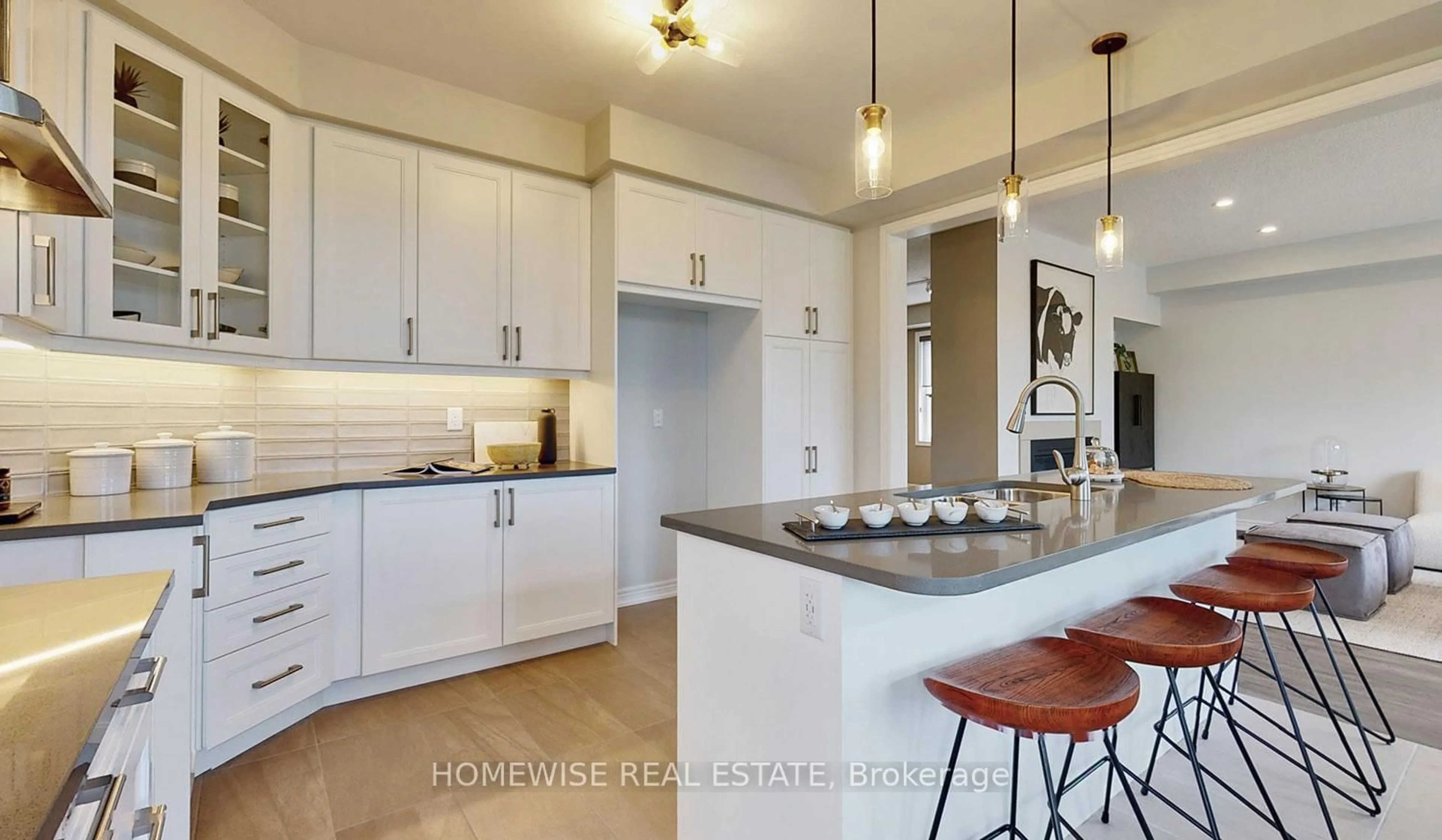 Open concept kitchen, ceramic/tile floor for 198 Ash St, Scugog Ontario L9L 0B1