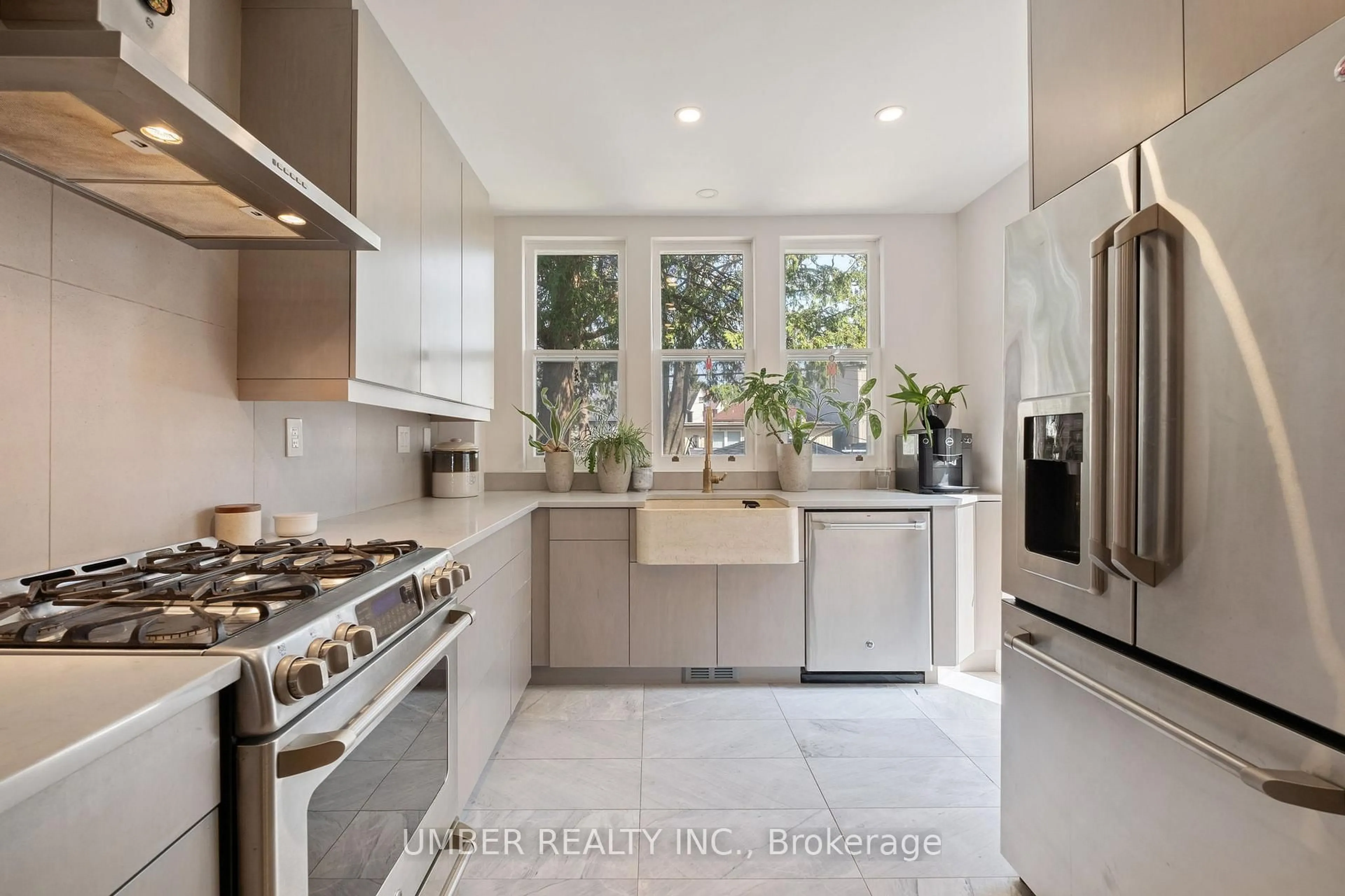 Contemporary kitchen, ceramic/tile floor for 770 Sammon Ave, Toronto Ontario M4C 2E5