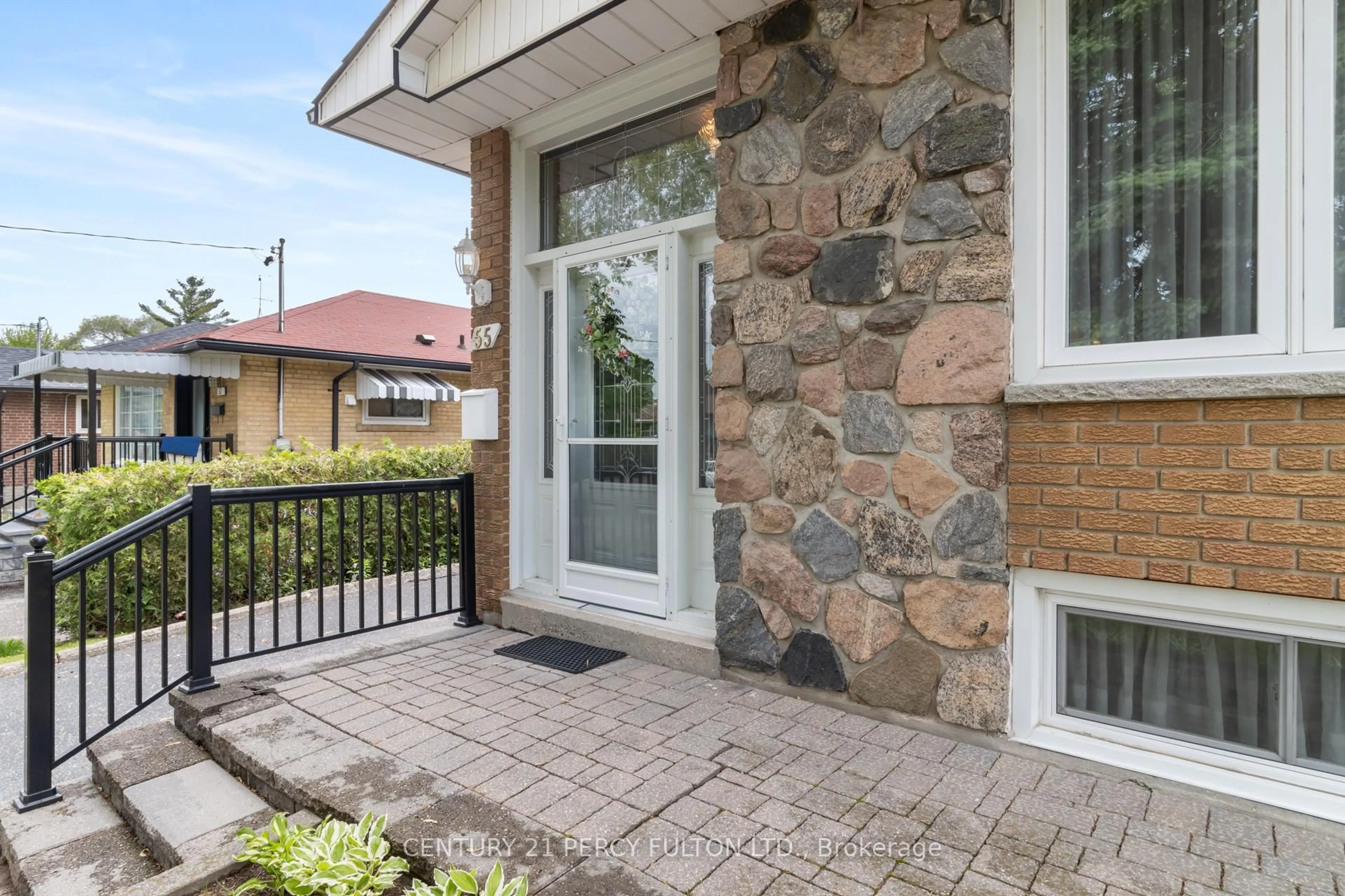 Home with brick exterior material, street for 55 Rochman Blvd, Toronto Ontario M1H 1S1