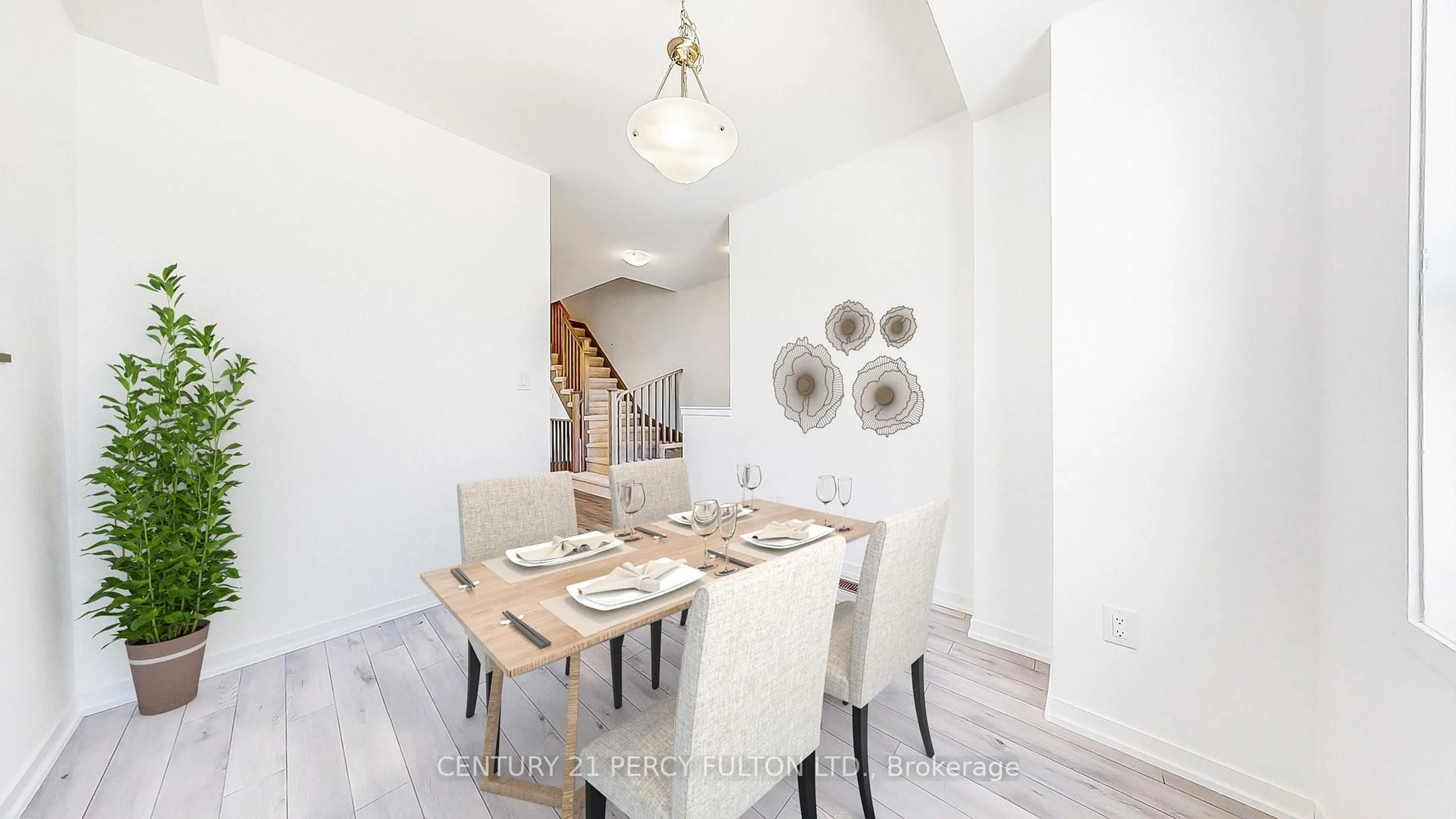 Dining room, wood/laminate floor for 26 Bateson St, Ajax Ontario L1S 7M3
