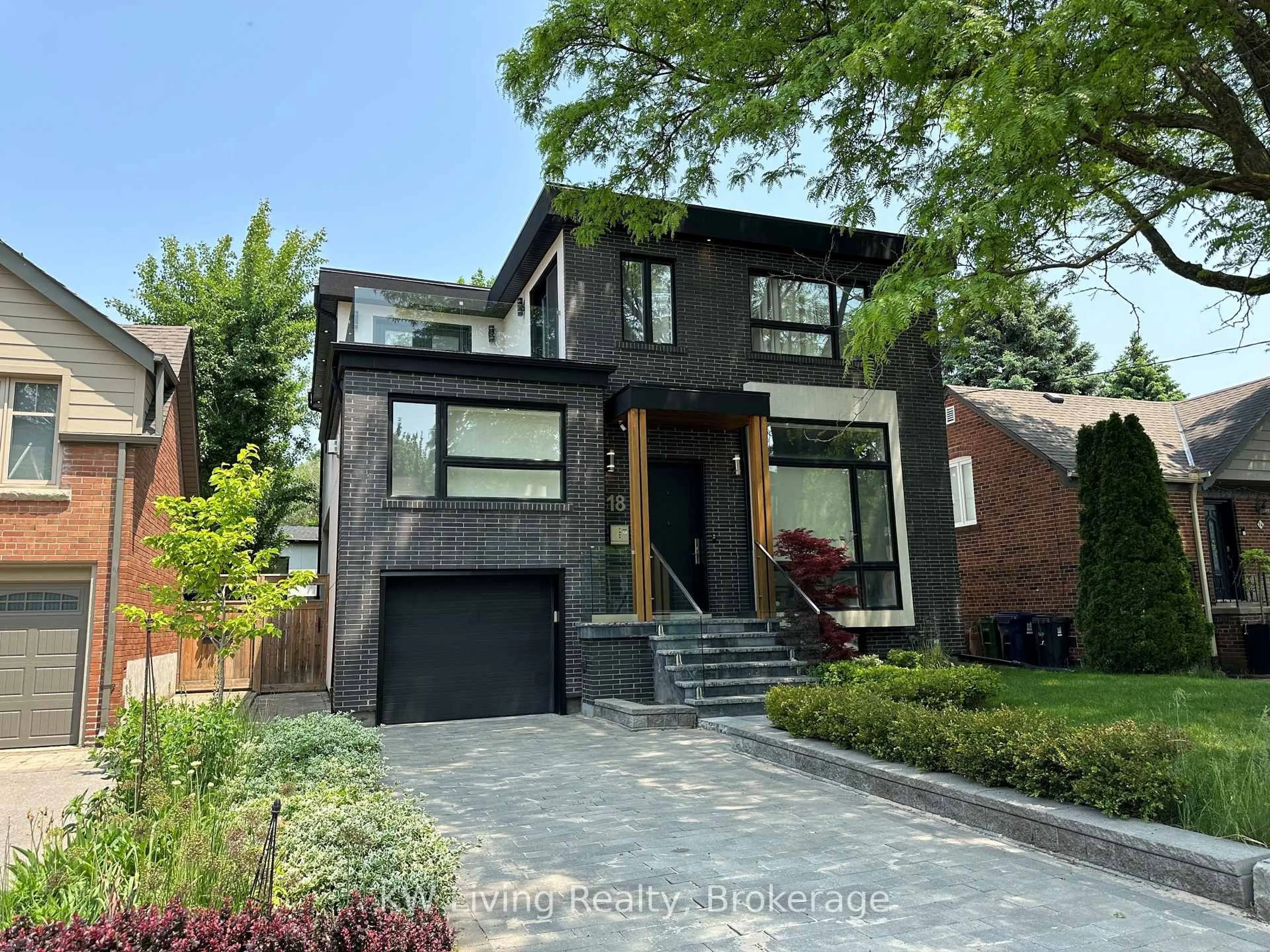 Home with brick exterior material, street for 18 Ferris Rd, Toronto Ontario M4B 1G1