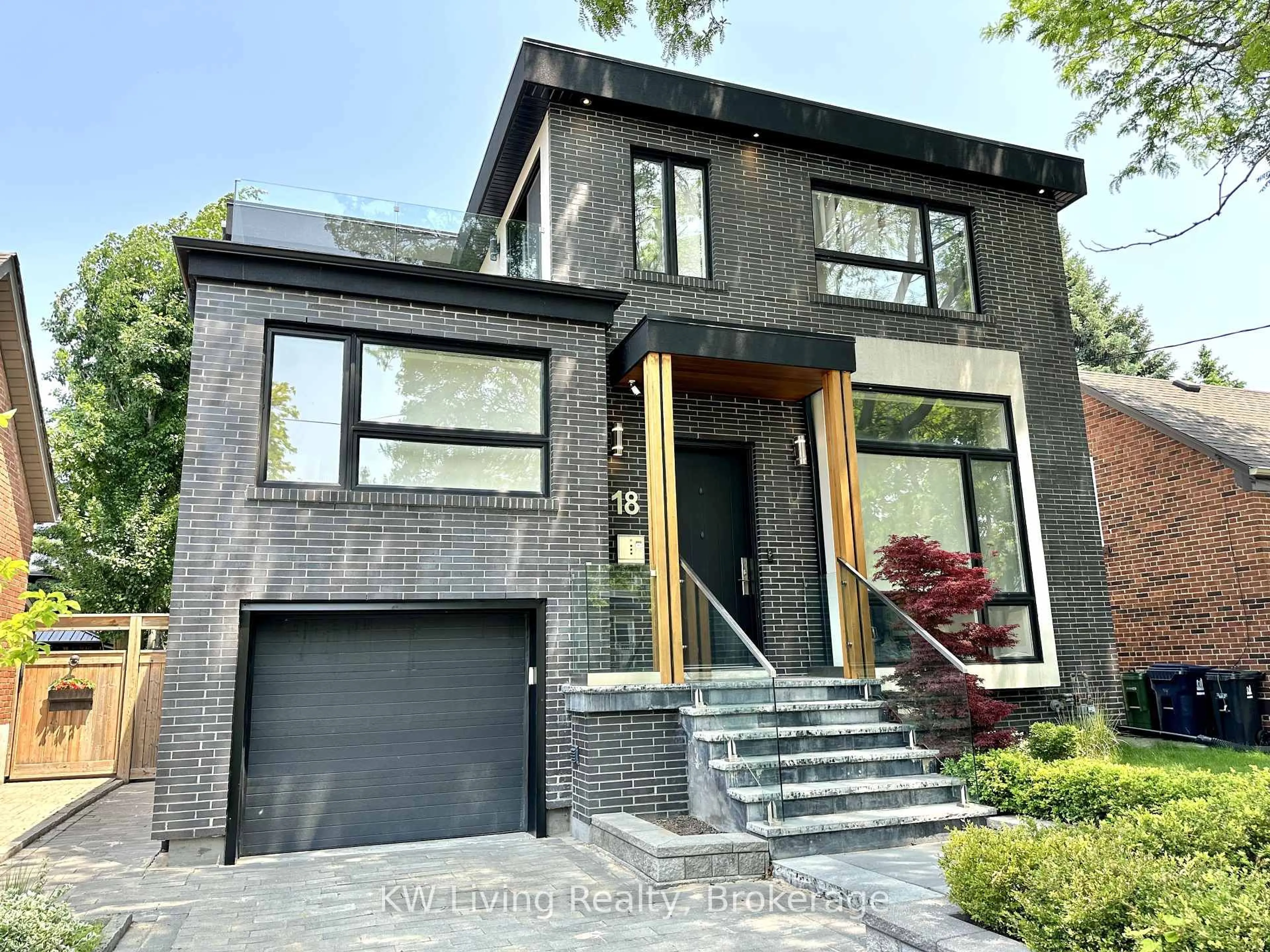 Home with brick exterior material, street for 18 Ferris Rd, Toronto Ontario M4B 1G1