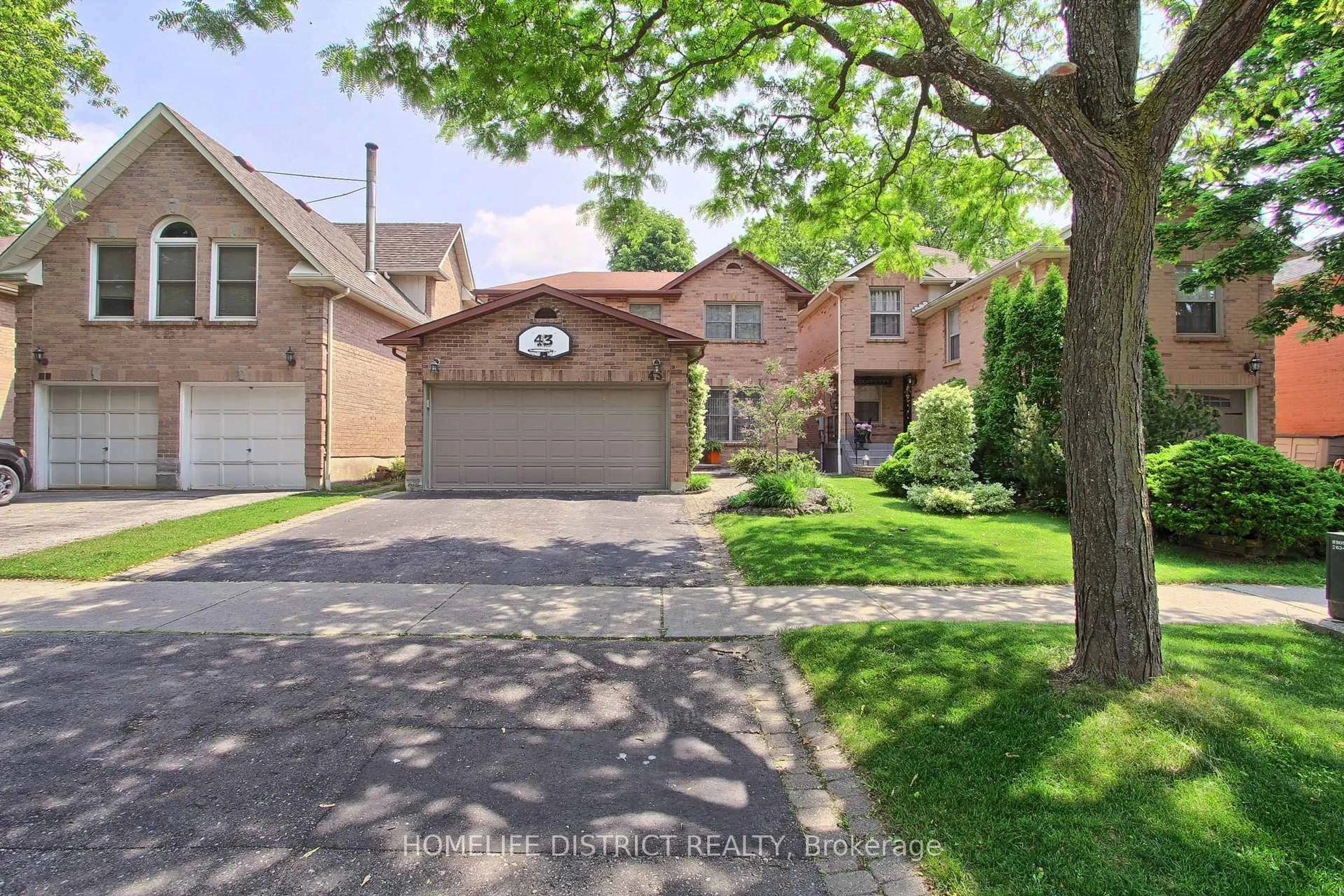 Home with brick exterior material, street for 43 Daniels Cres, Ajax Ontario L1T 1X8