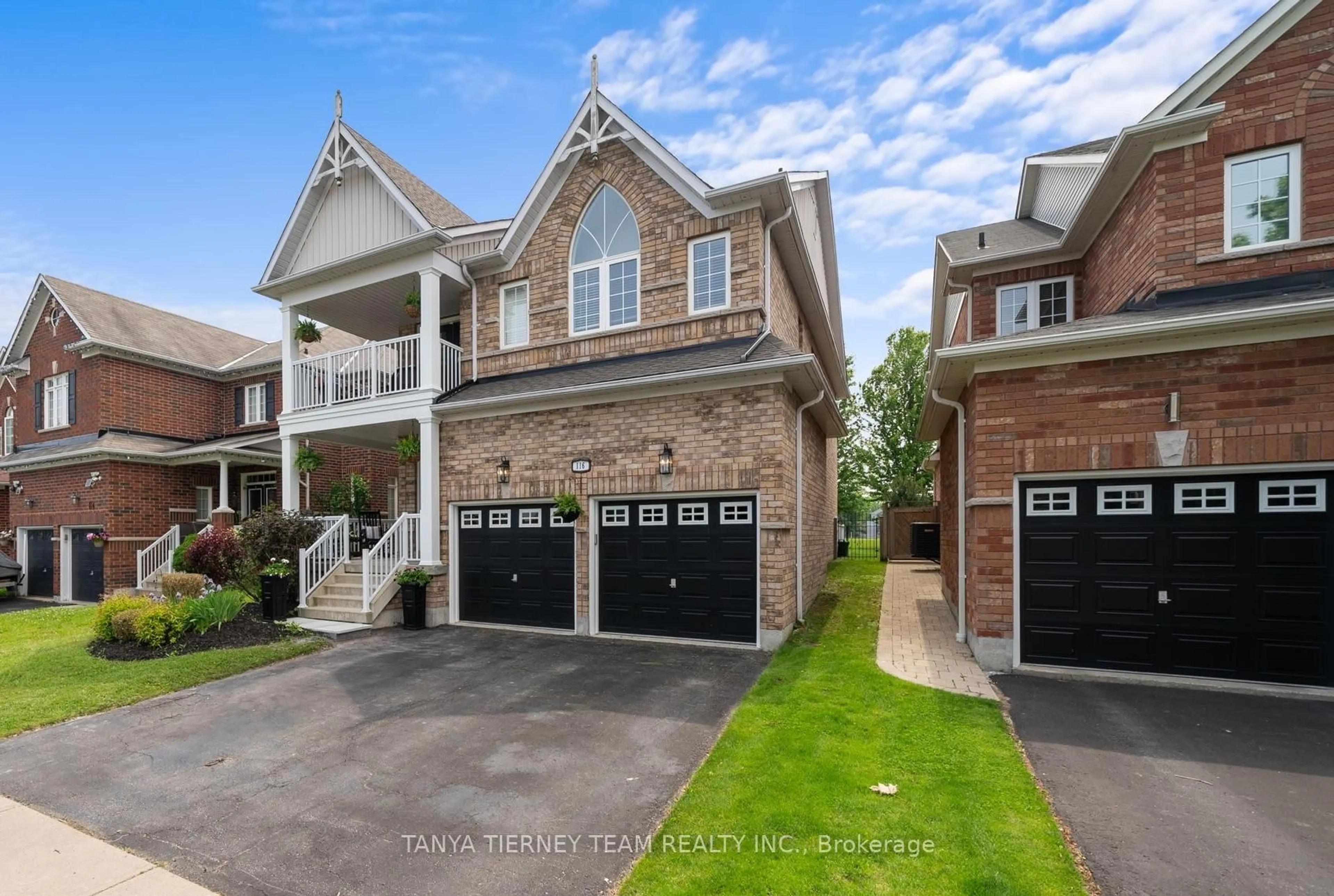 Home with brick exterior material, street for 116 Cachet Blvd, Whitby Ontario L1M 2M5