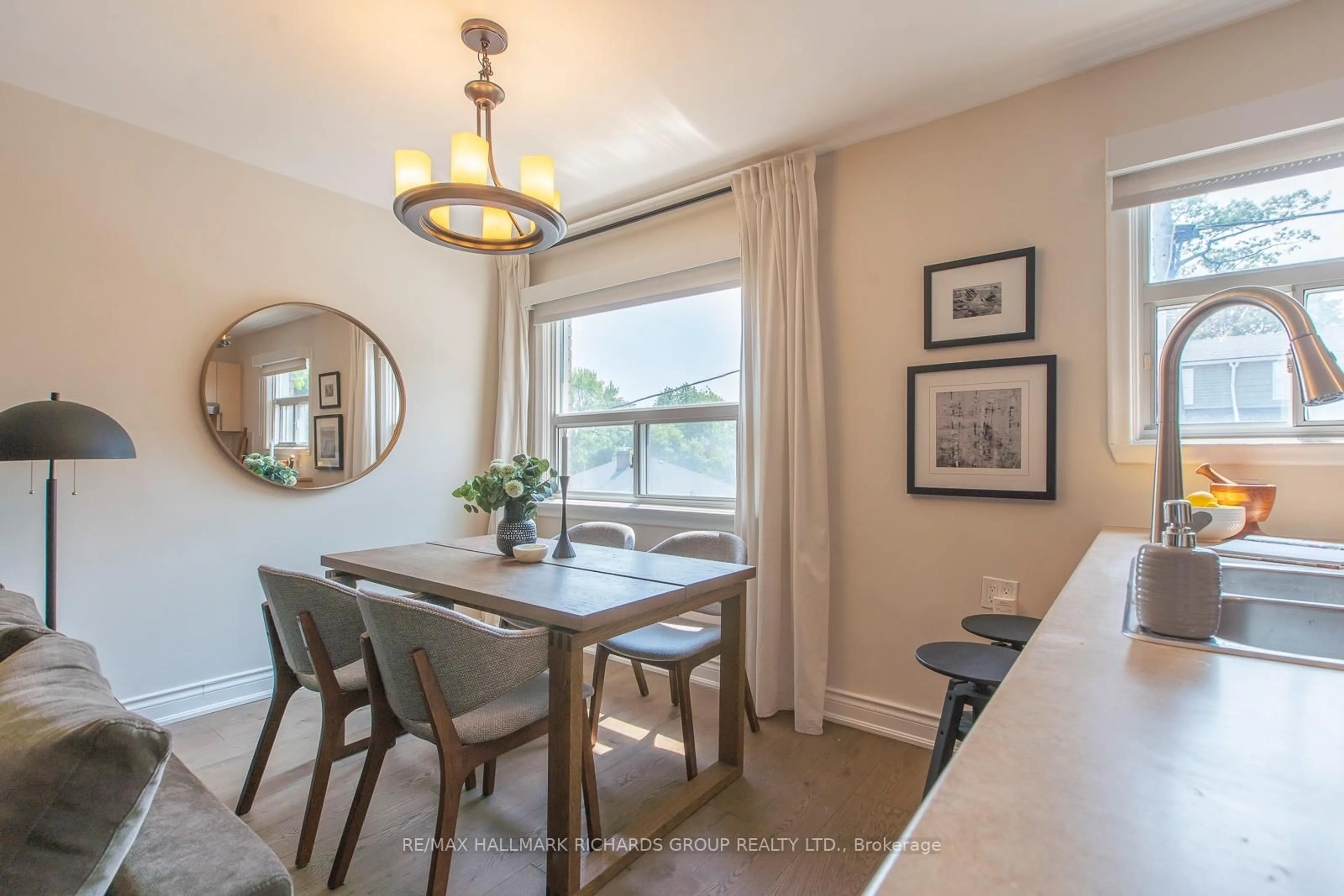 Dining room, wood/laminate floor for 159 Bellefair Ave, Toronto Ontario M4L 3V1