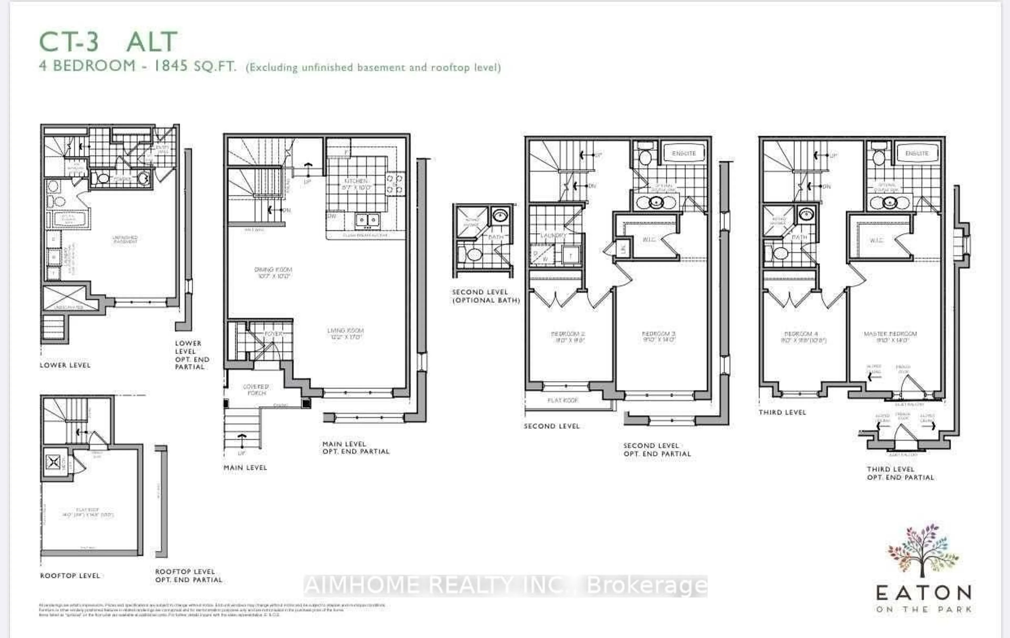 Floor plan for 4 Eaton Park Lane #9, Toronto Ontario M1W 0A5