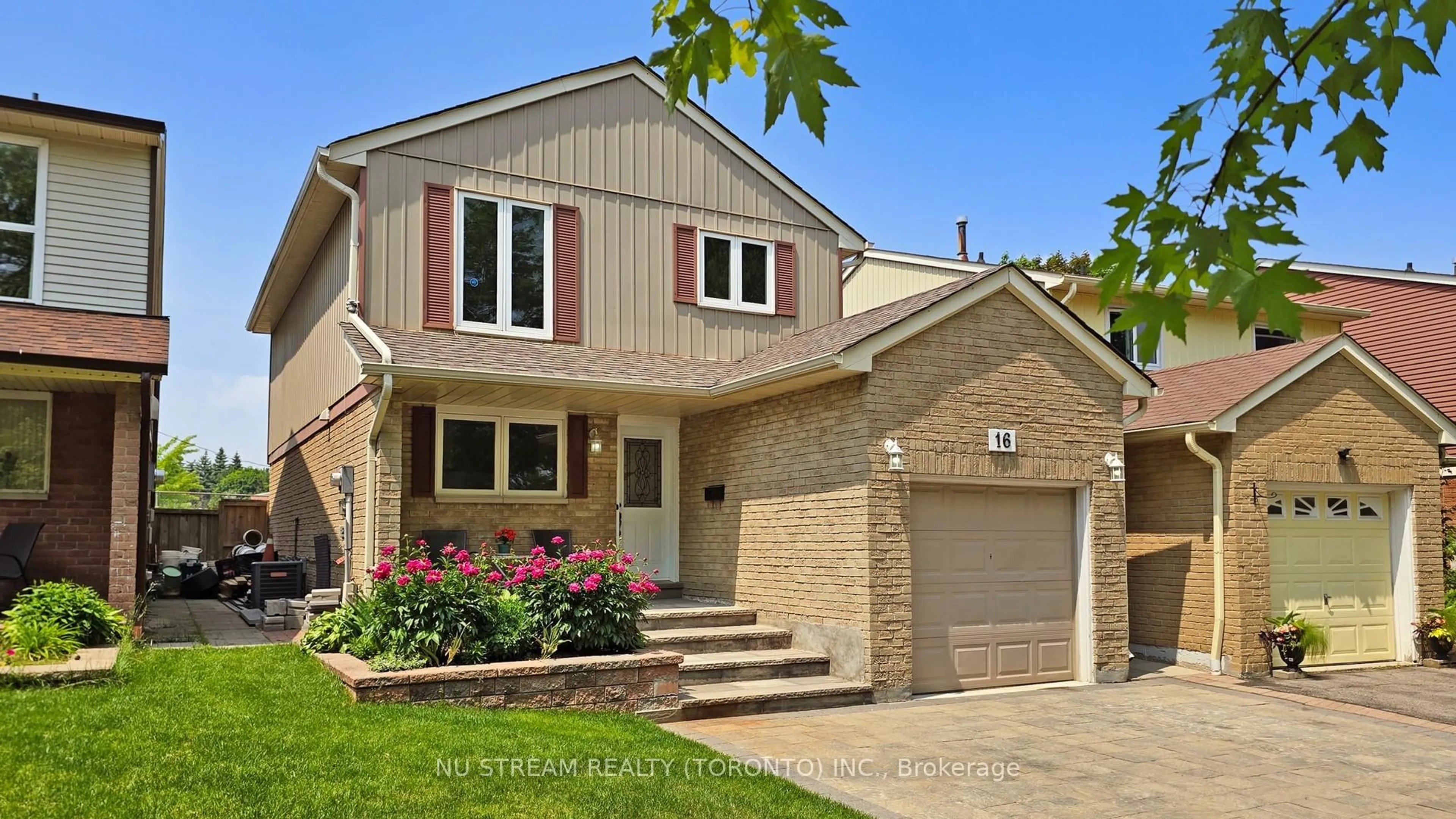 Home with brick exterior material, street for 16 Caronia Sq, Toronto Ontario M1B 2Z8
