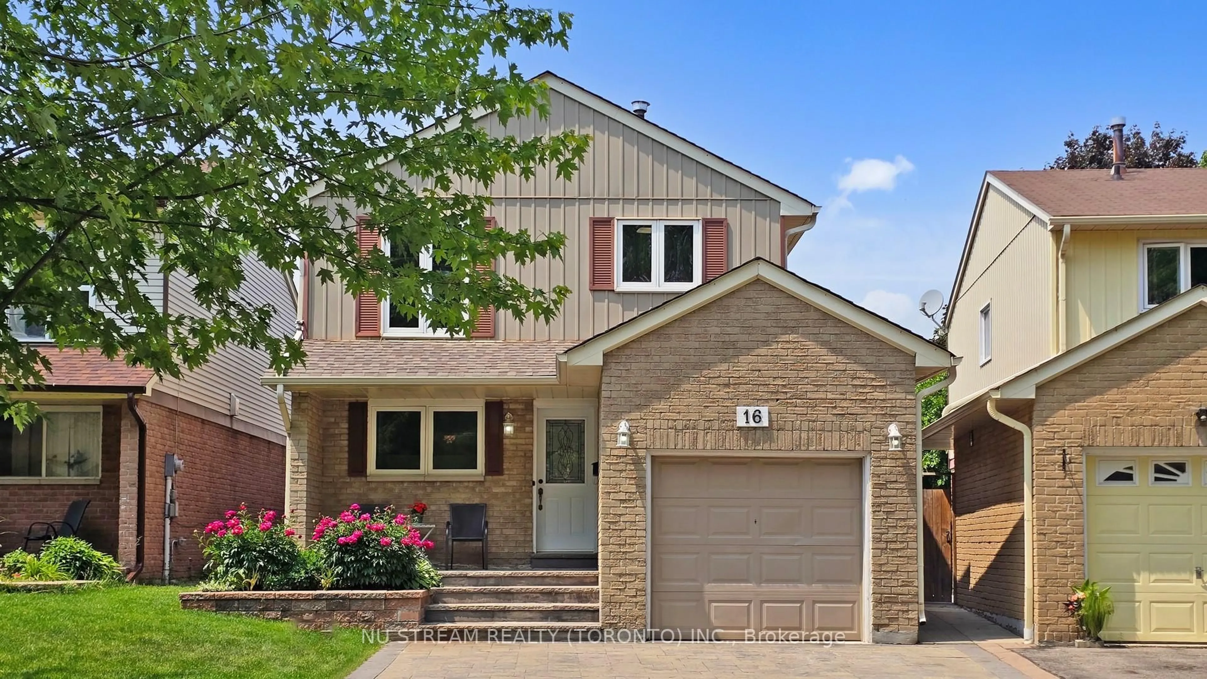 Home with brick exterior material, street for 16 Caronia Sq, Toronto Ontario M1B 2Z8