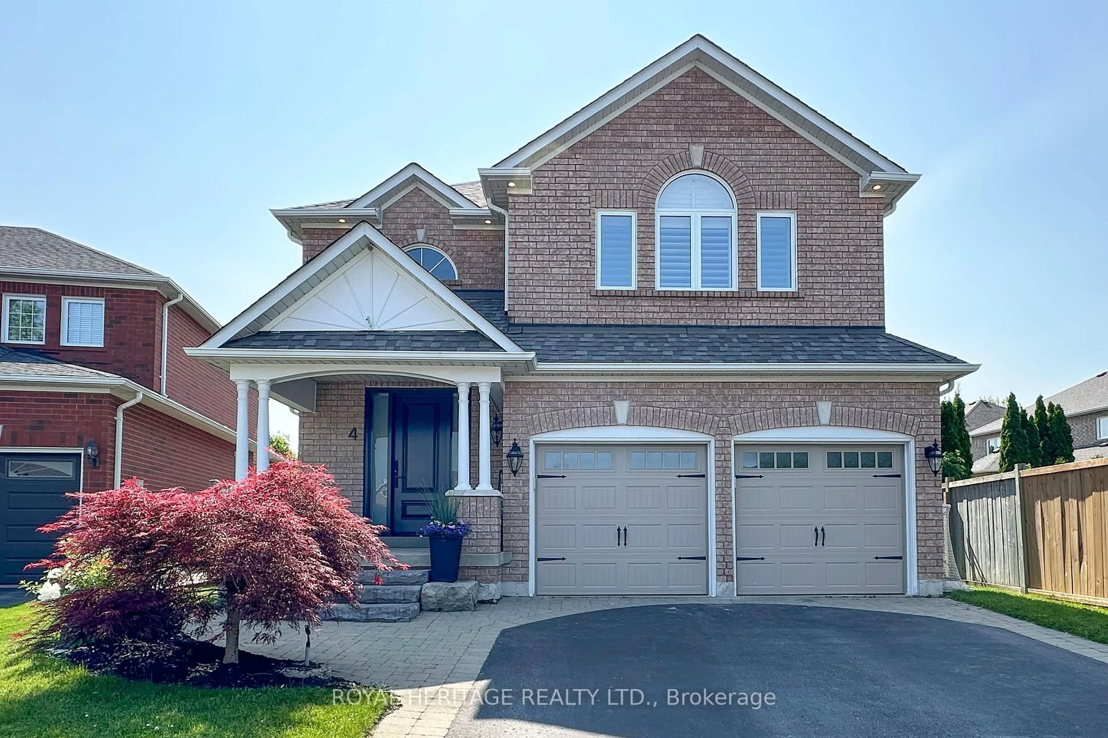 Home with brick exterior material, street for 4 Myles Crt, Whitby Ontario L1R 3B6