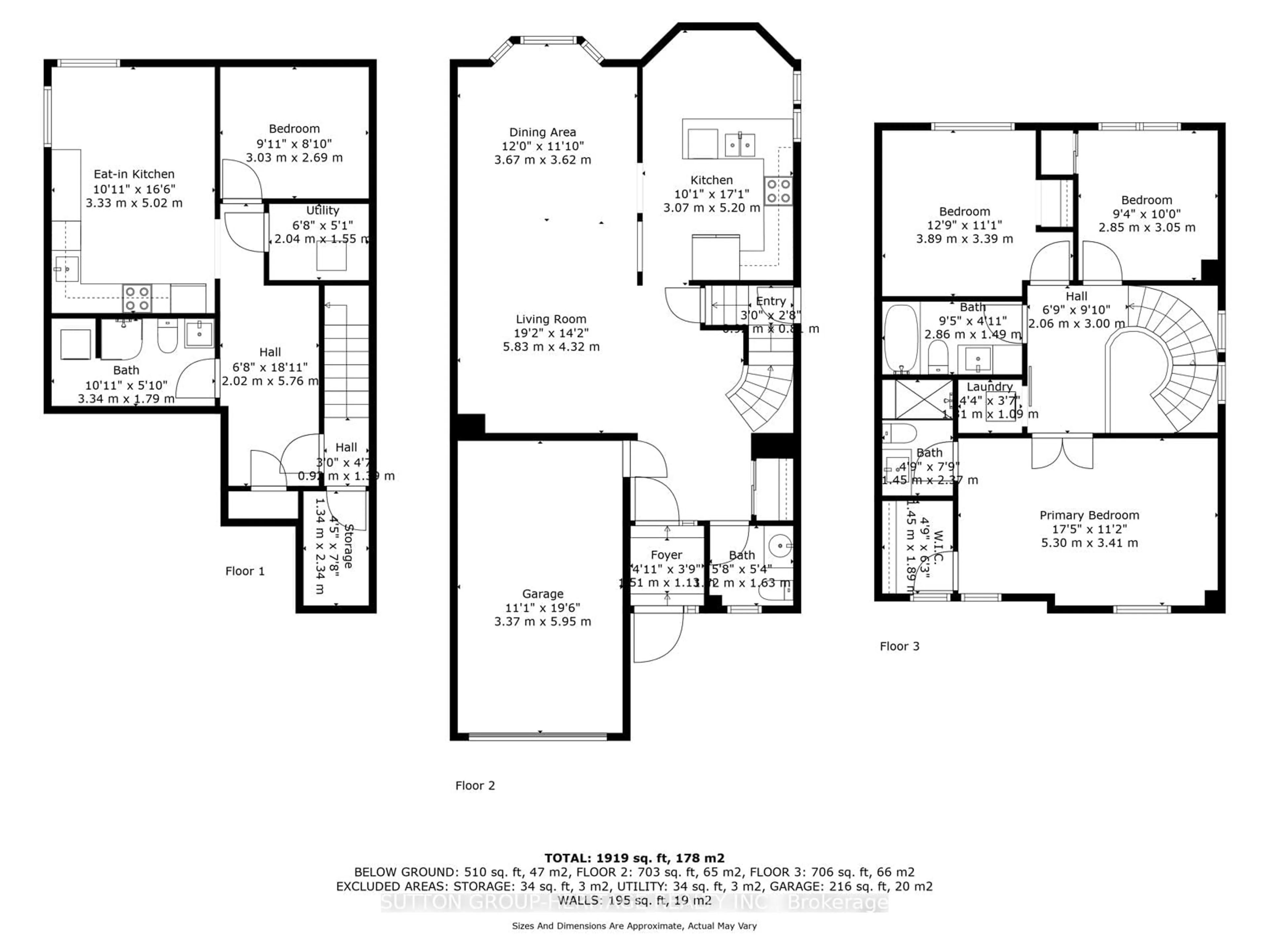 Floor plan for 1061 Rowntree Cres, Pickering Ontario L1V 5A9