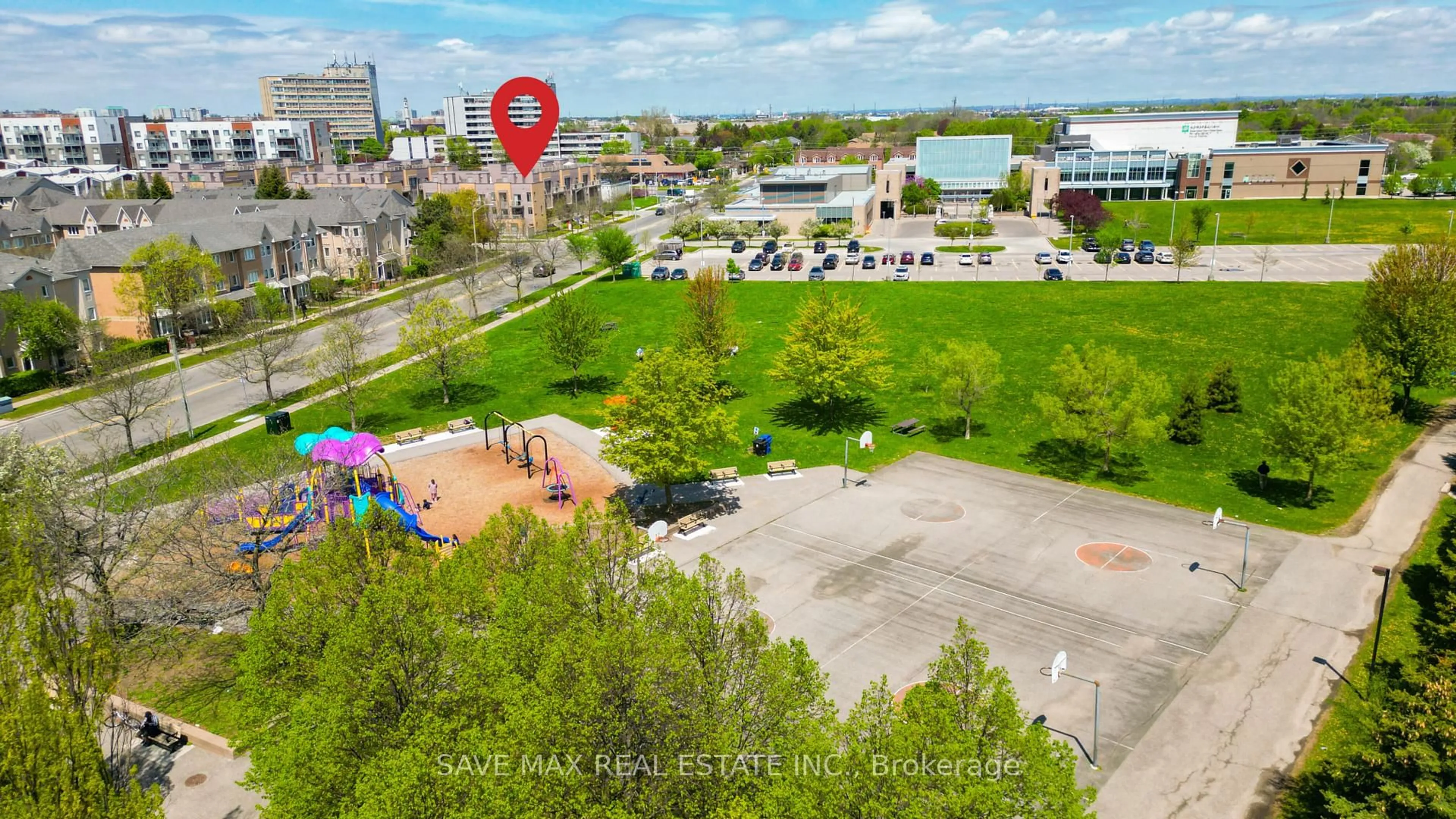 A pic from outside/outdoor area/front of a property/back of a property/a pic from drone, city buildings view from balcony for 1070 Progress Ave #204, Toronto Ontario M1B 0C5