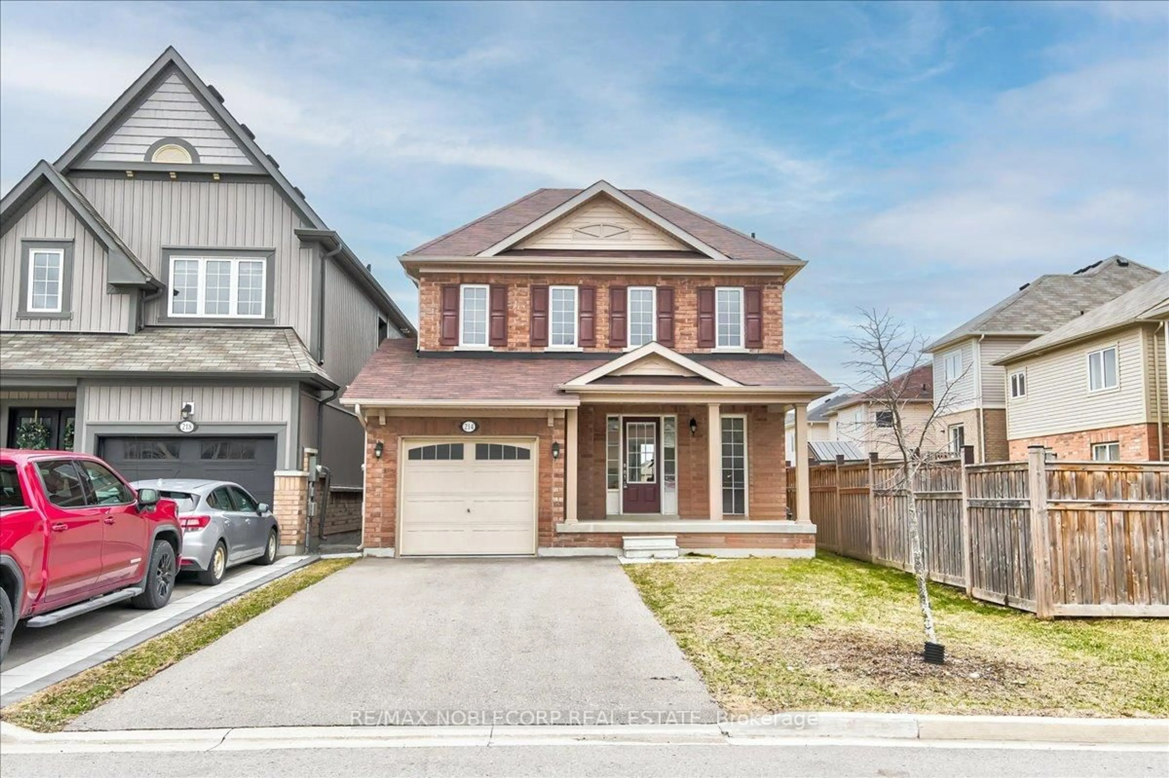 Home with brick exterior material, street for 214 Bruce Cameron Dr, Clarington Ontario L1C 0W3