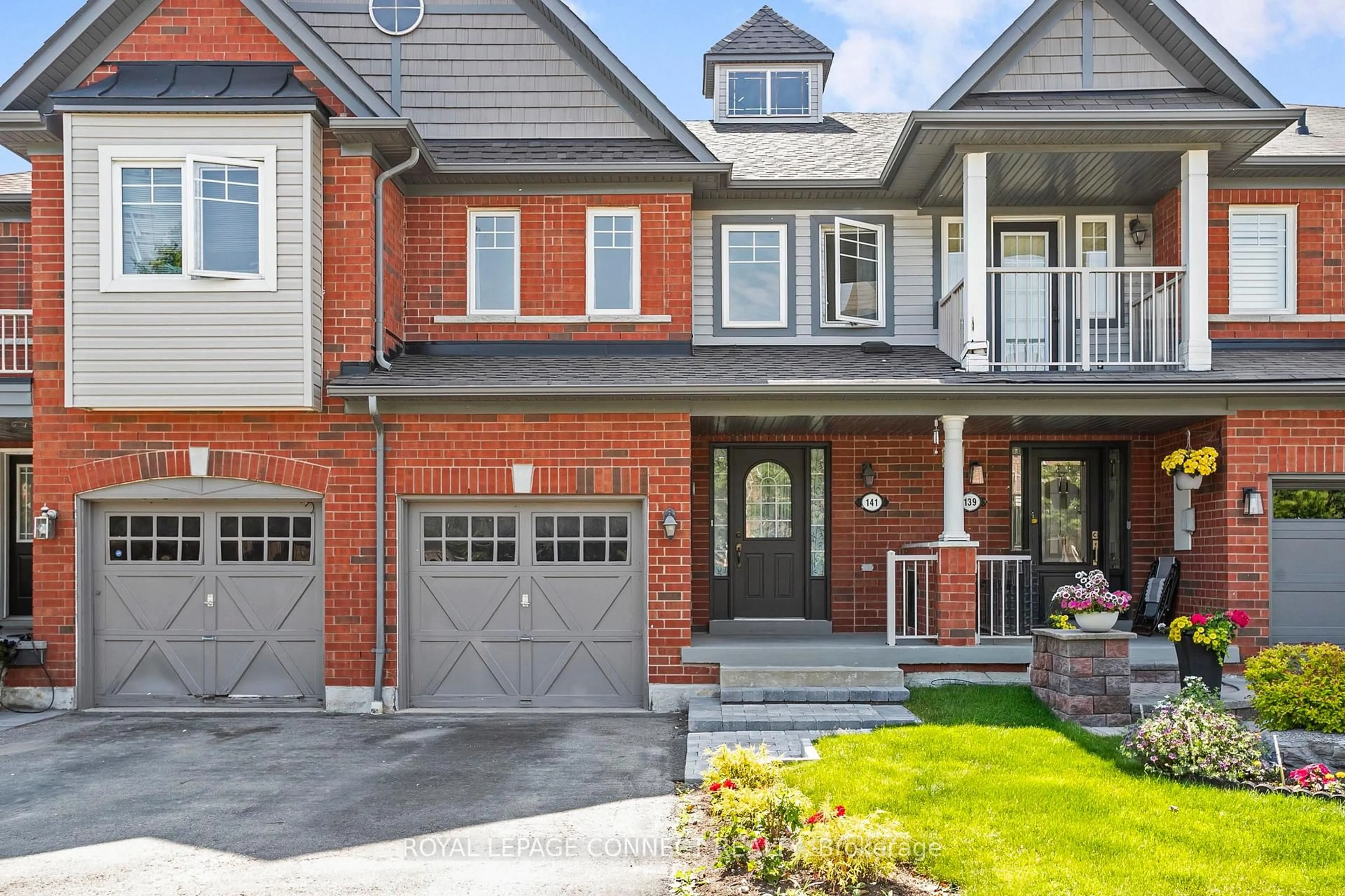 Home with brick exterior material, street for 141 Whitefoot Cres, Ajax Ontario L1Z 2E3