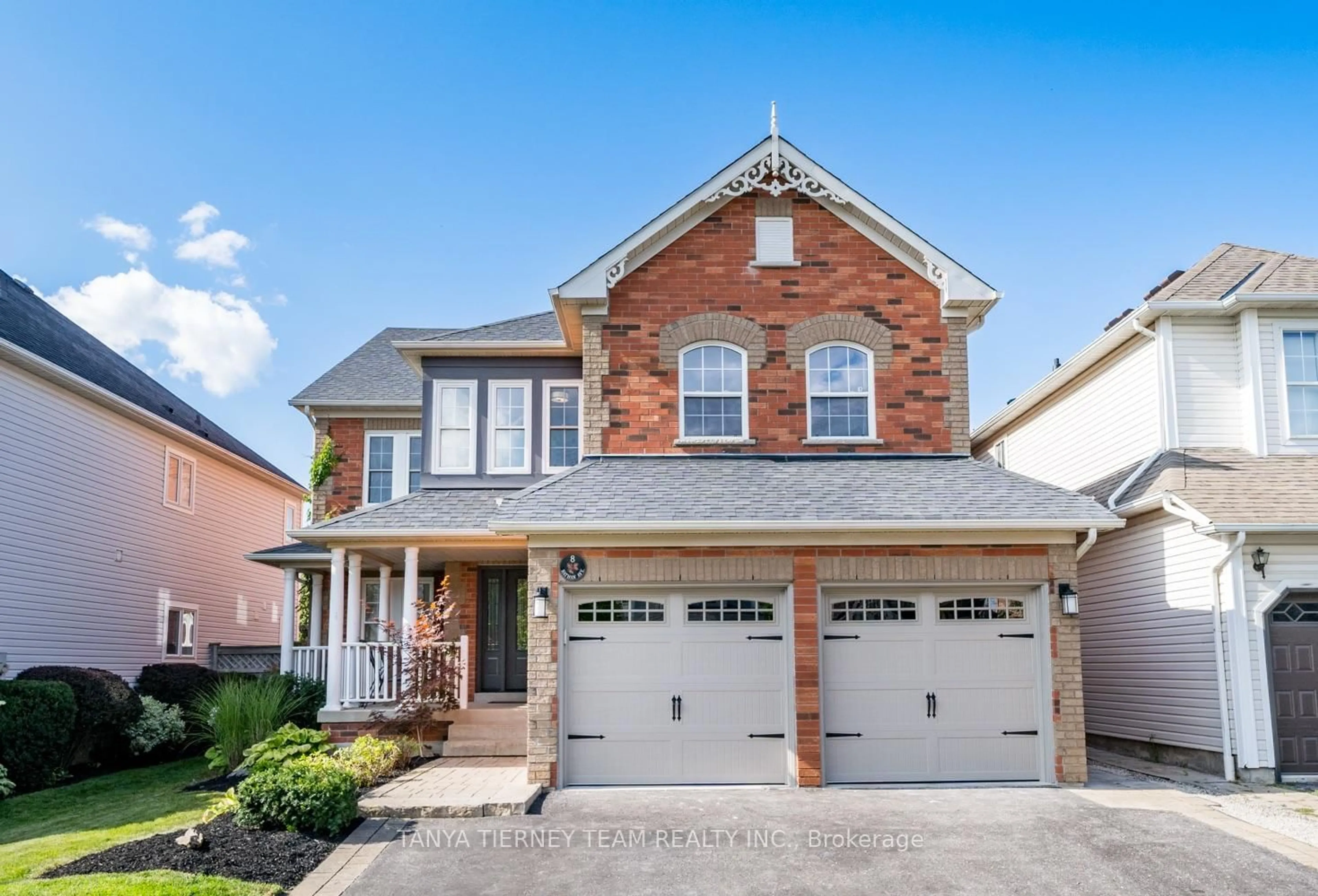 Home with brick exterior material, street for 8 Nathan Ave, Whitby Ontario L1M 1J3