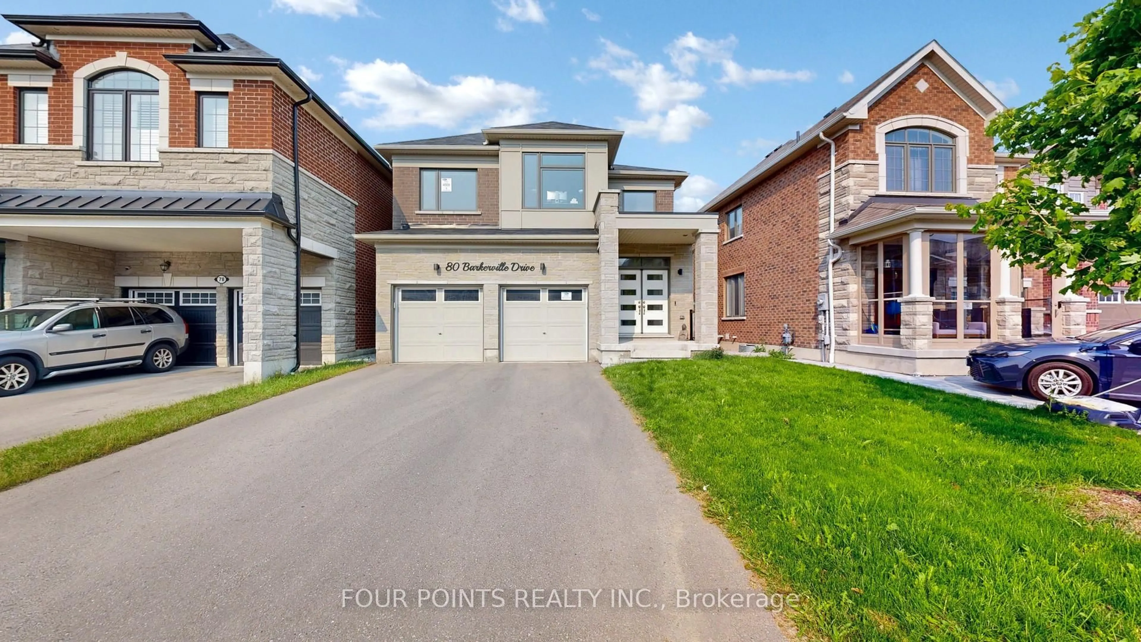 Home with brick exterior material, street for 80 BARKERVILLE DR Dr, Whitby Ontario L1P 0L8