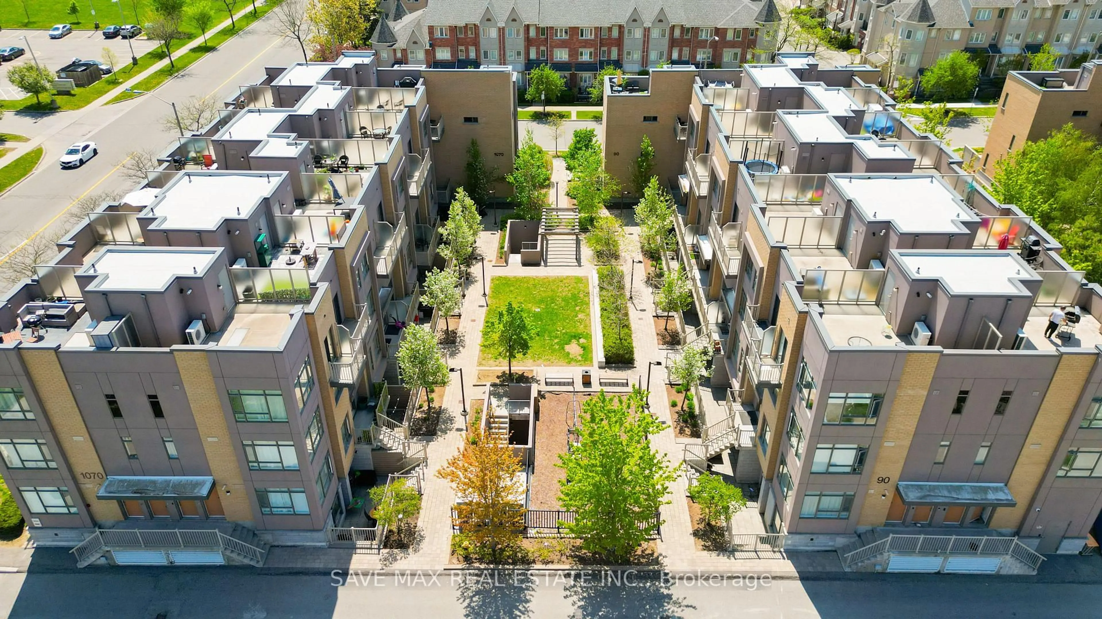 A pic from outside/outdoor area/front of a property/back of a property/a pic from drone, city buildings view from balcony for 1070 Progress Ave #314, Toronto Ontario M1B 0C5