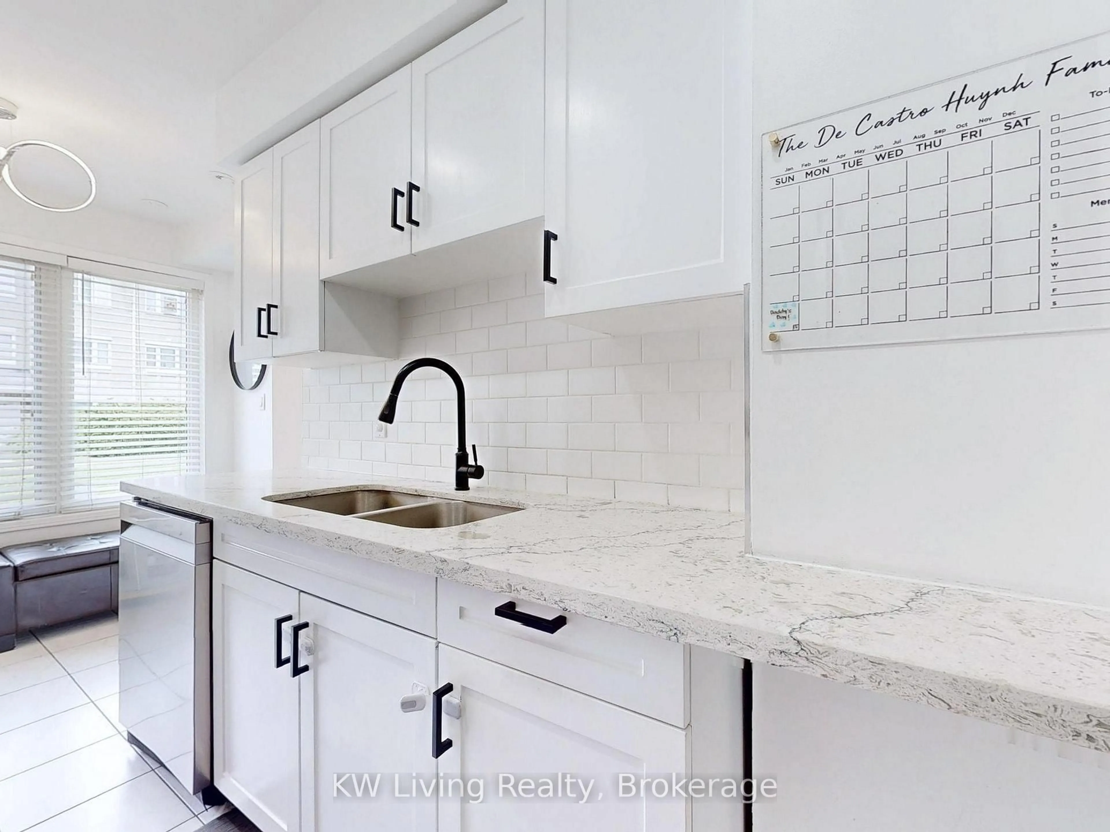 Contemporary kitchen, ceramic/tile floor for 29 Rosebank Dr #303, Toronto Ontario M1B 5Y7