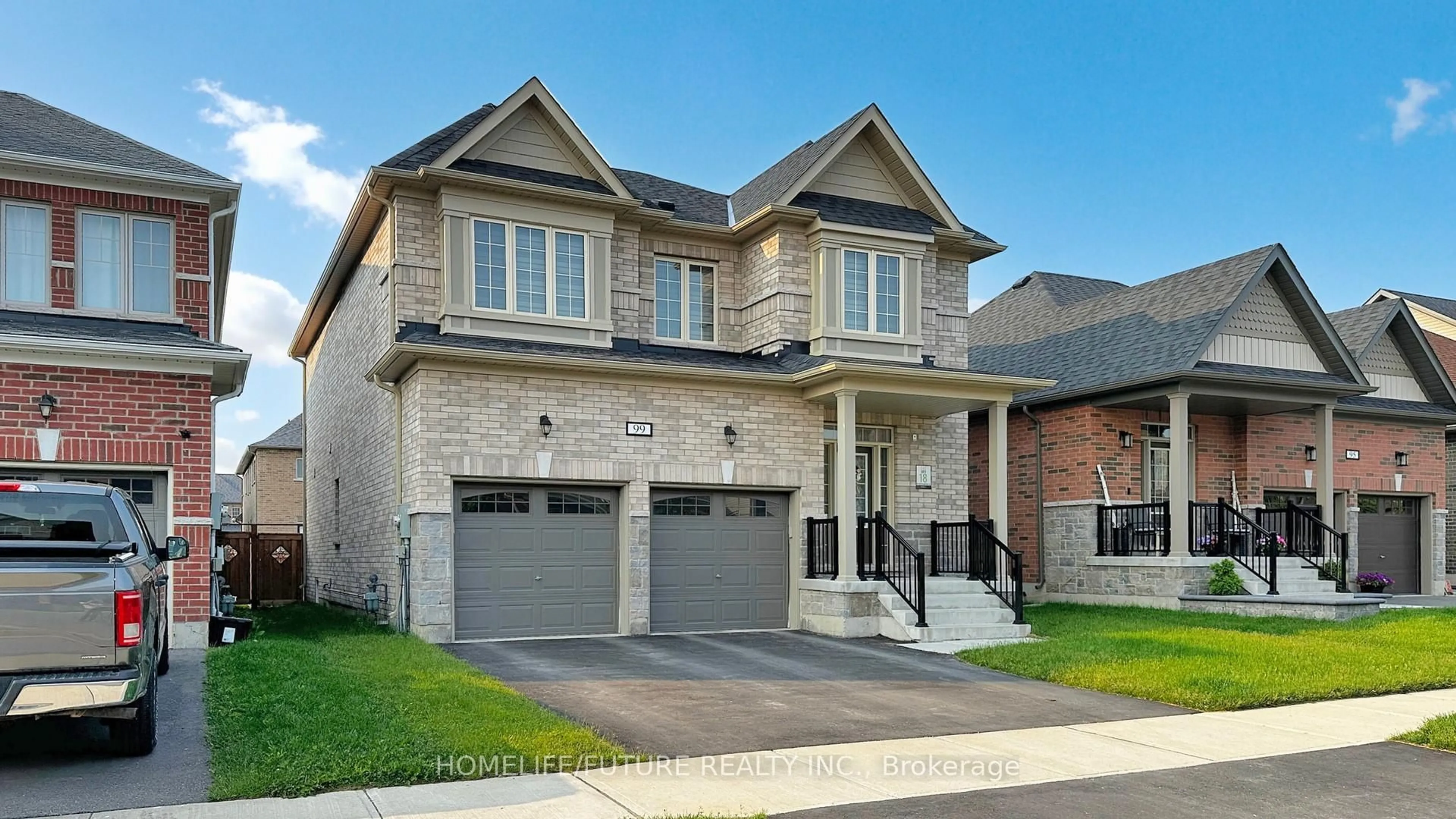 Home with brick exterior material, street for 99 Southampton St, Scugog Ontario L9L 2E5