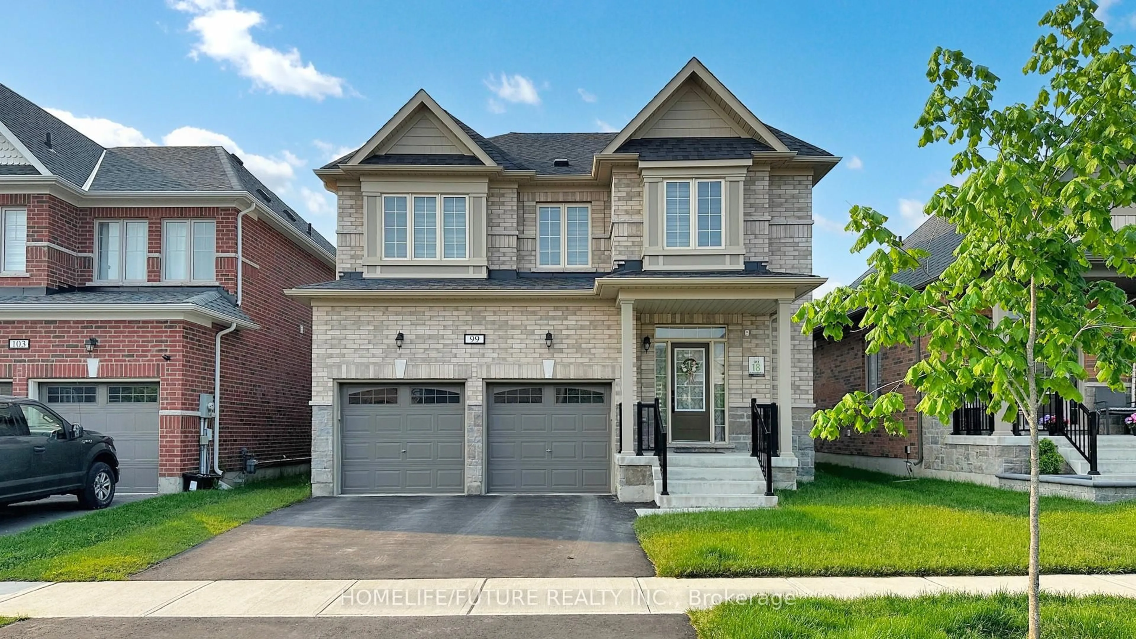 Home with brick exterior material, street for 99 Southampton St, Scugog Ontario L9L 2E5