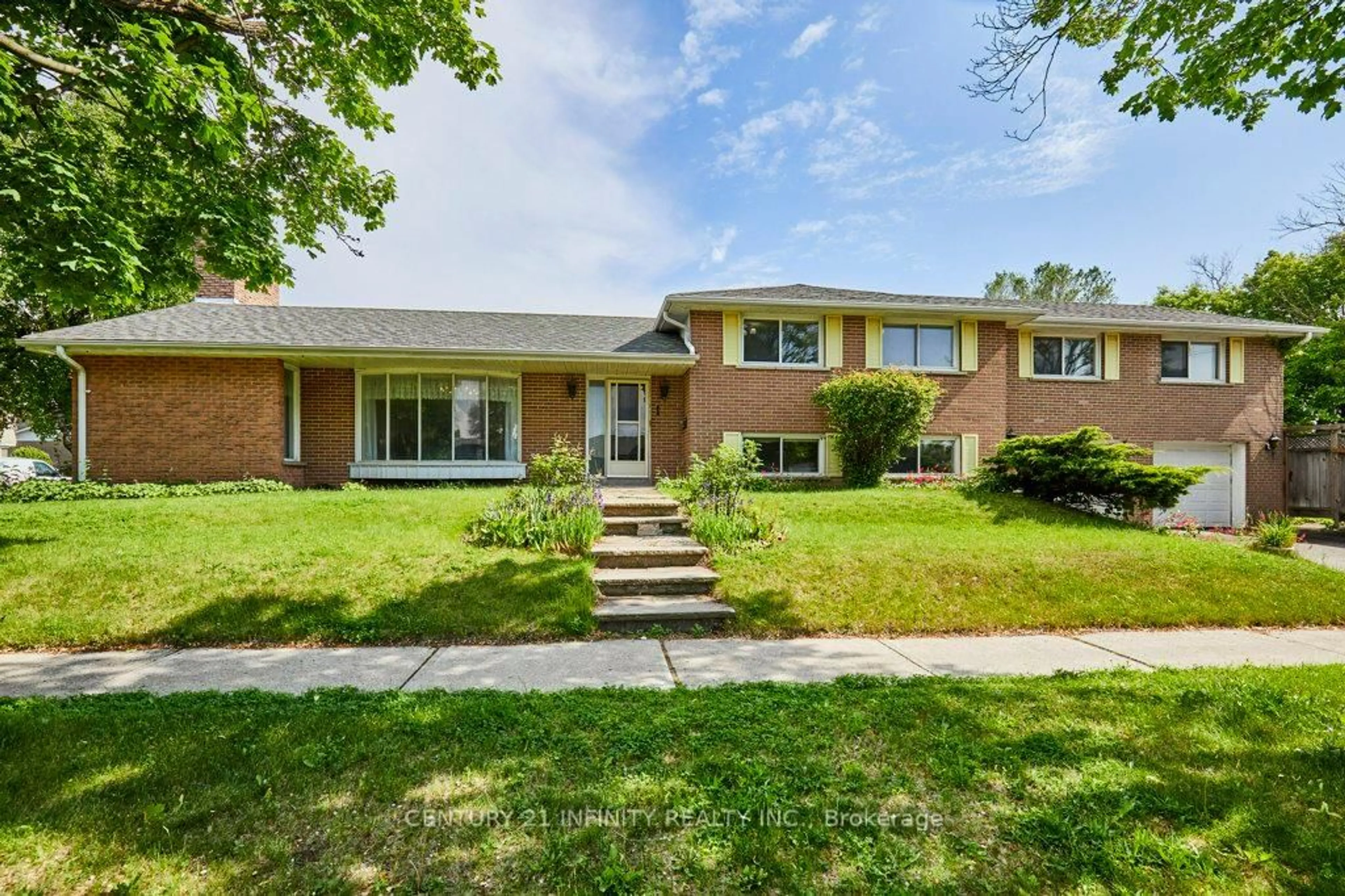 Home with brick exterior material, street for 1 Goodland Gate, Toronto Ontario M1S 1V4