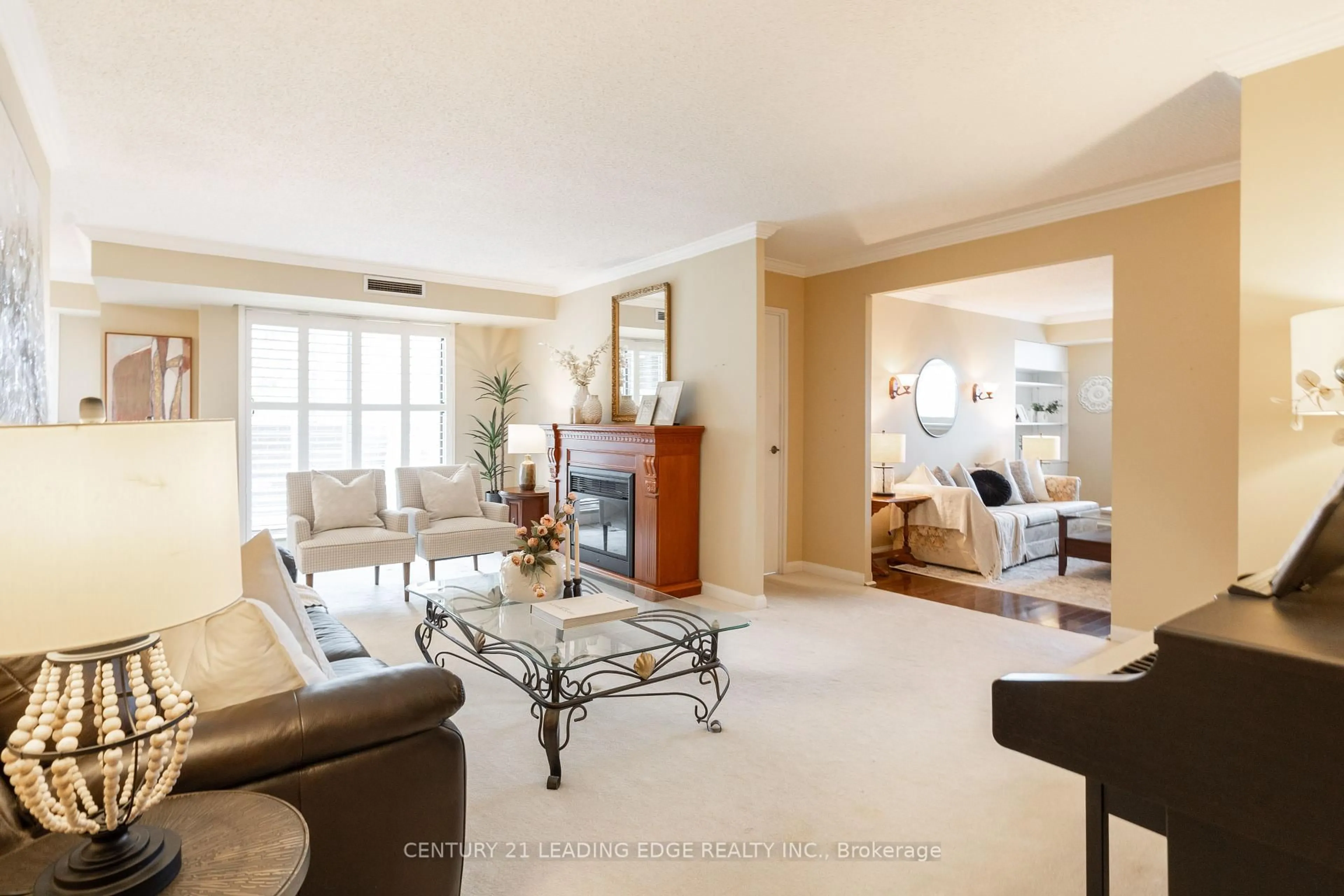 Living room with furniture, ceramic/tile floor for 40 Chichester Pl #606, Toronto Ontario M1T 3R6