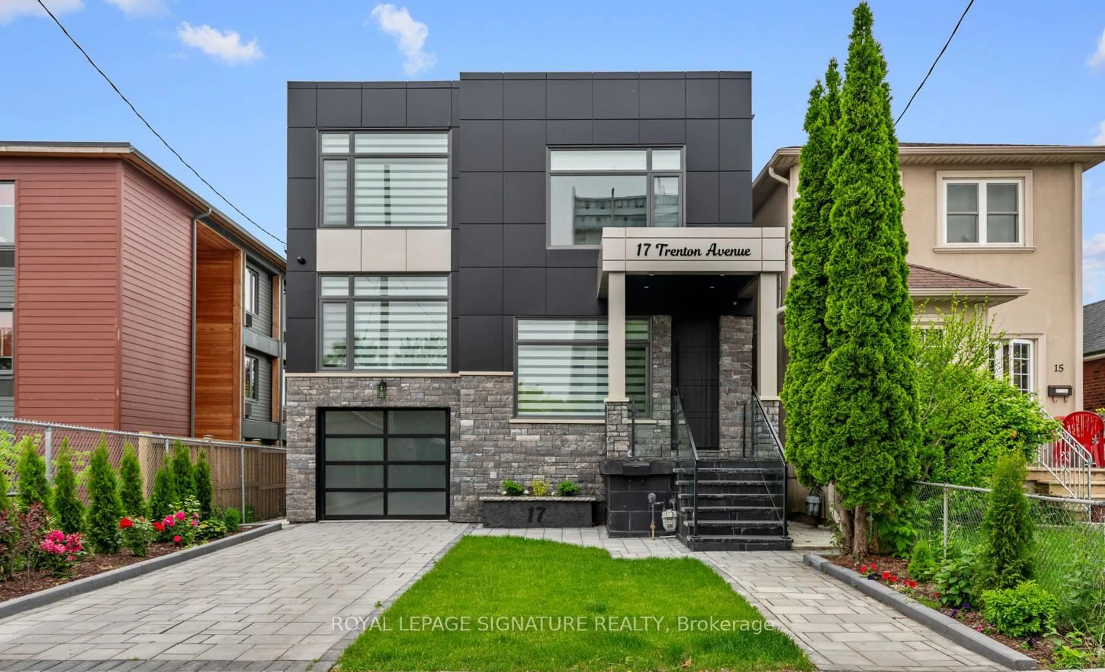 Home with brick exterior material, street for 17 Trenton Ave, Toronto Ontario M4C 2Z3