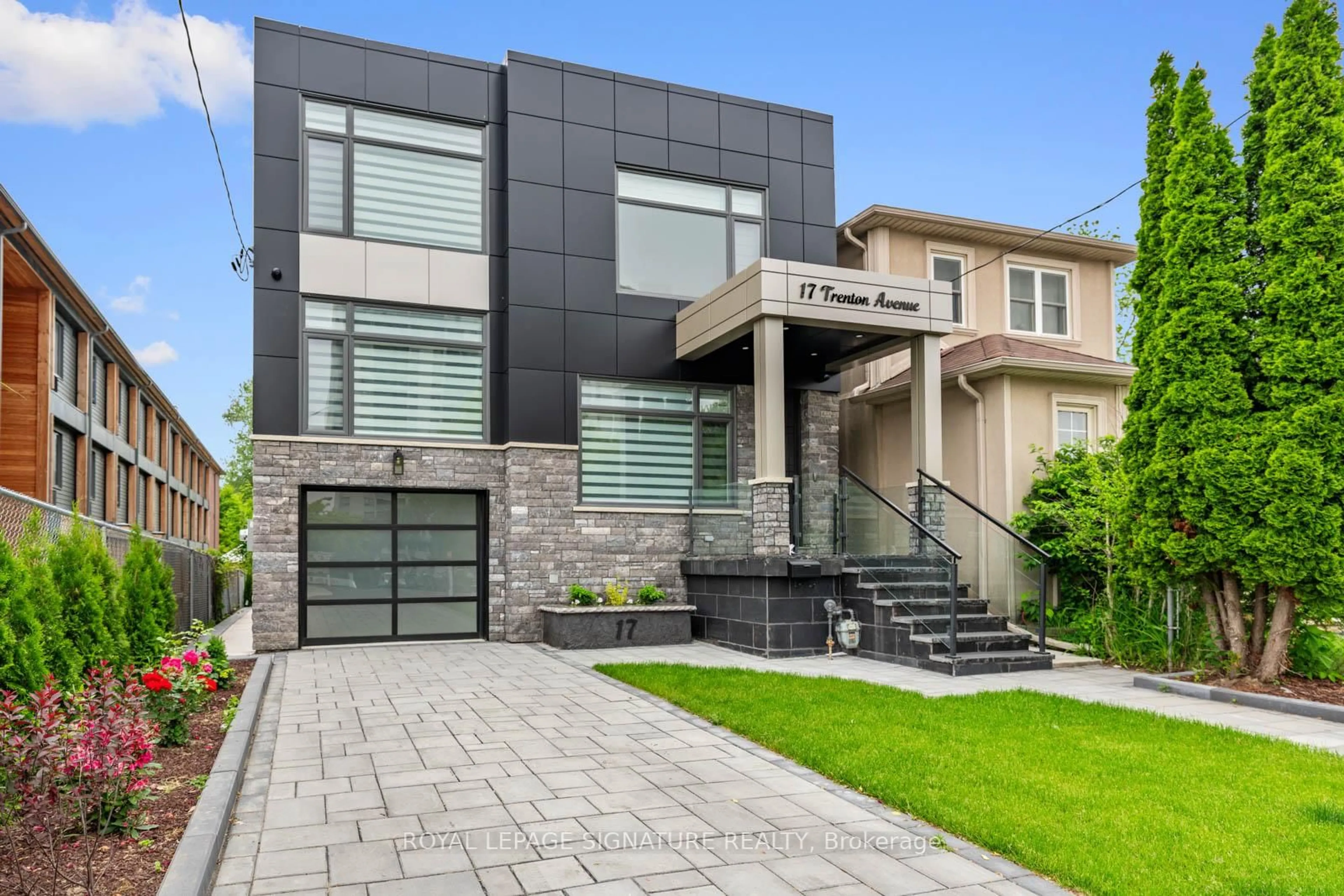 Home with brick exterior material, street for 17 Trenton Ave, Toronto Ontario M4C 2Z3