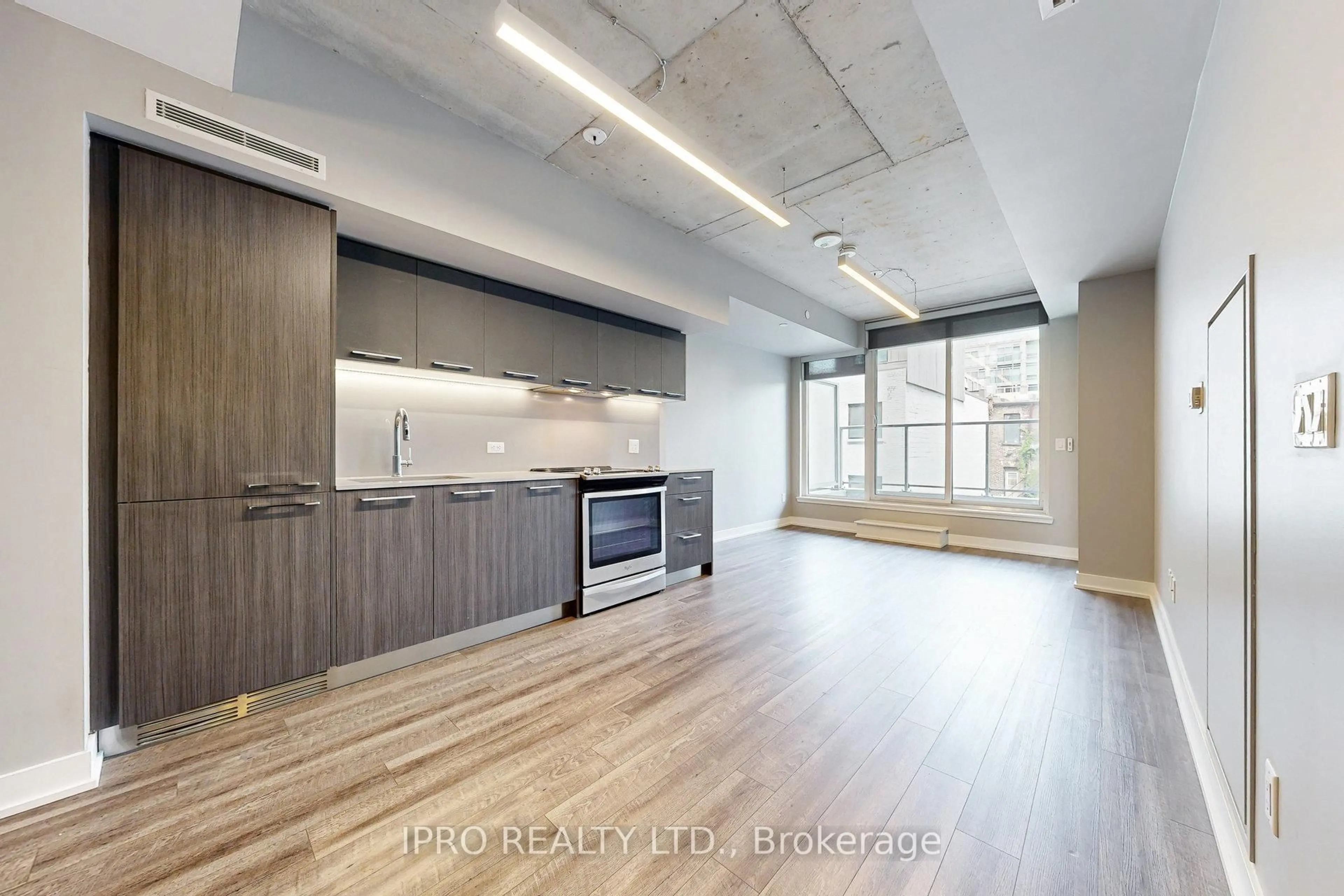 Open concept kitchen, unknown for 30 Baseball Pl #324, Toronto Ontario M4M 0E8