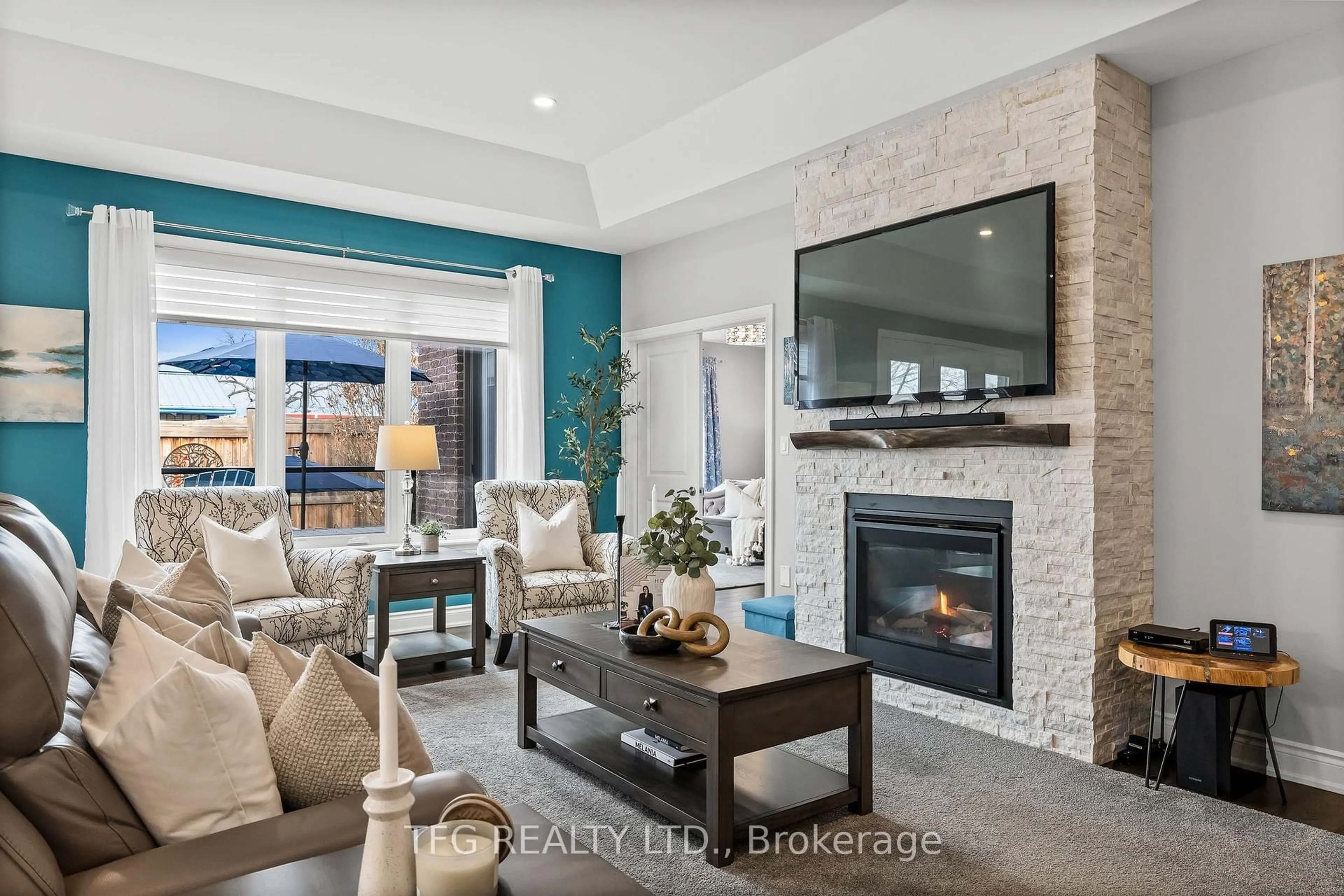 Living room with furniture, ceramic/tile floor for 115 Duke St, Clarington Ontario L1C 2V8