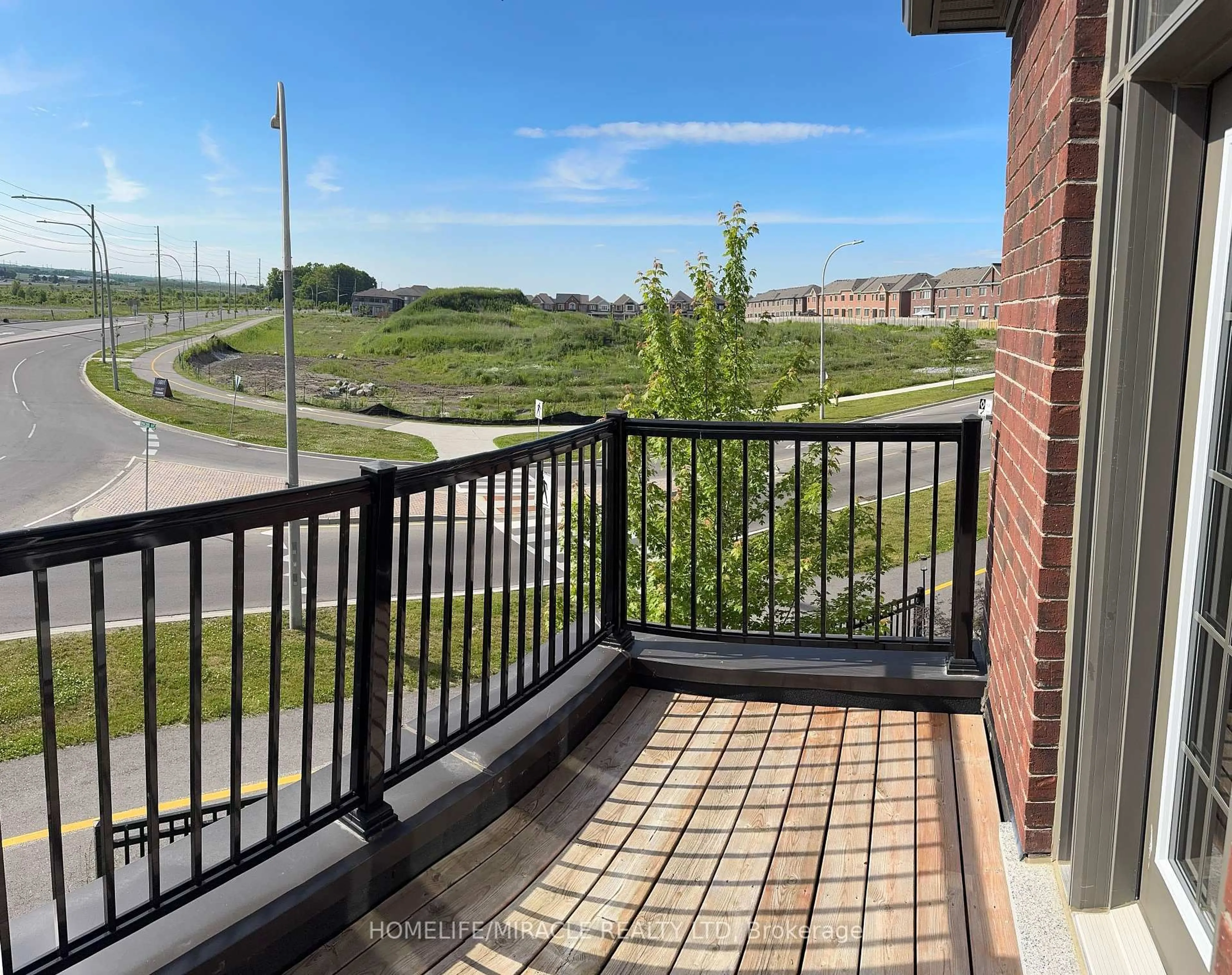 Balcony in the apartment, city buildings view from balcony for 26 Fiesta Way, Whitby Ontario L1P 0H9