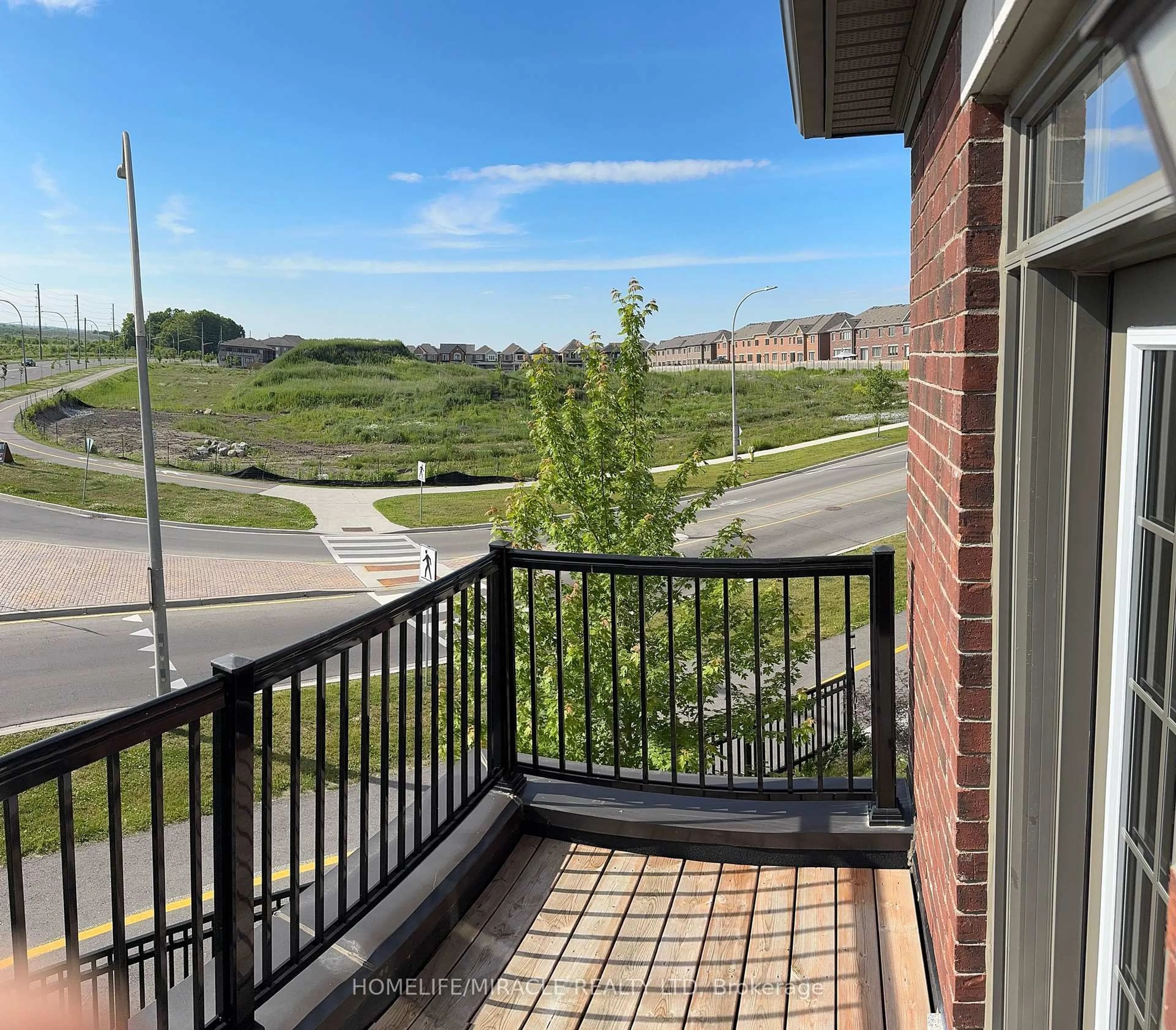 Balcony in the apartment, city buildings view from balcony for 26 Fiesta Way, Whitby Ontario L1P 0H9