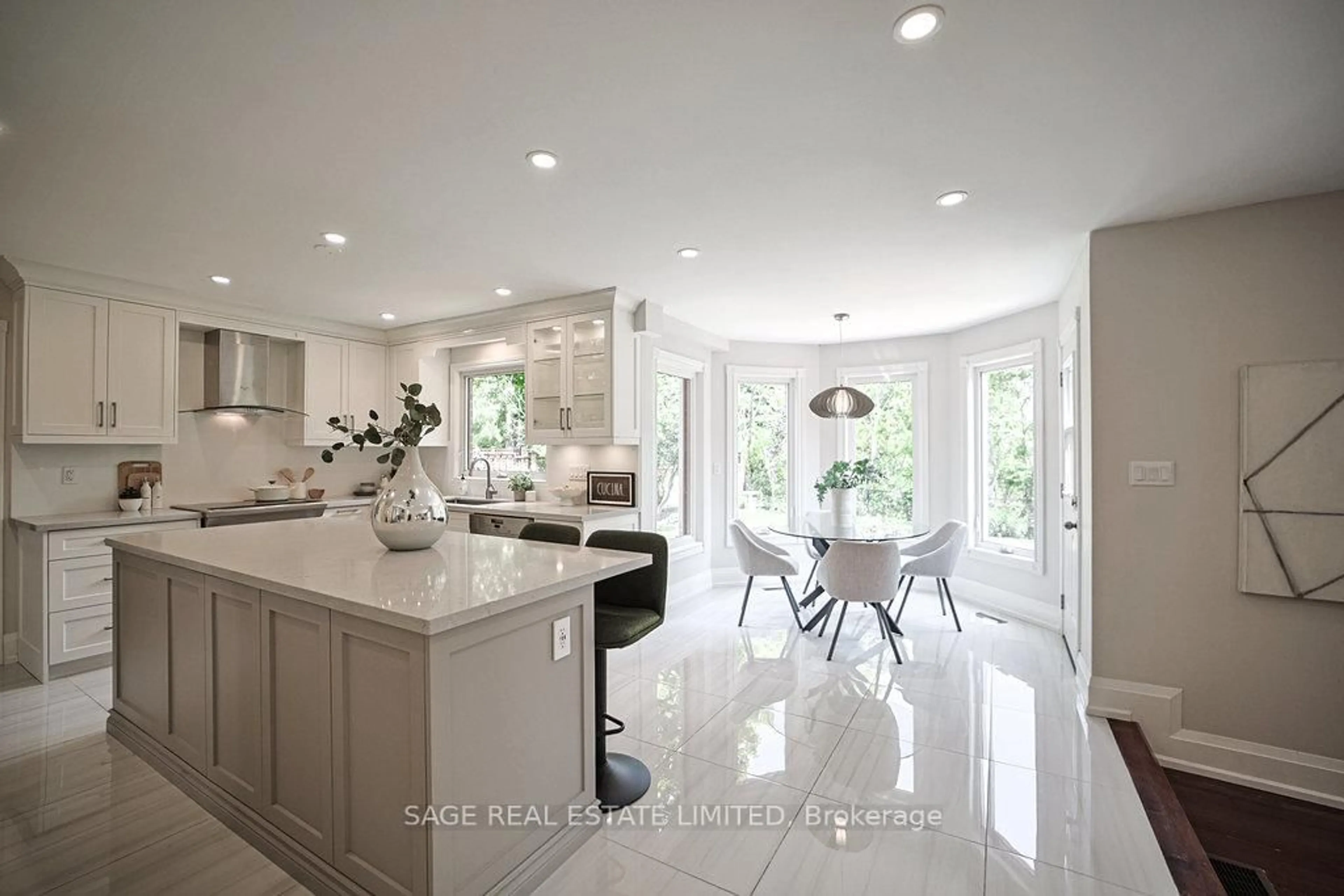 Contemporary kitchen, ceramic/tile floor for 32 Royal Rouge Tr, Toronto Ontario M1B 4T8