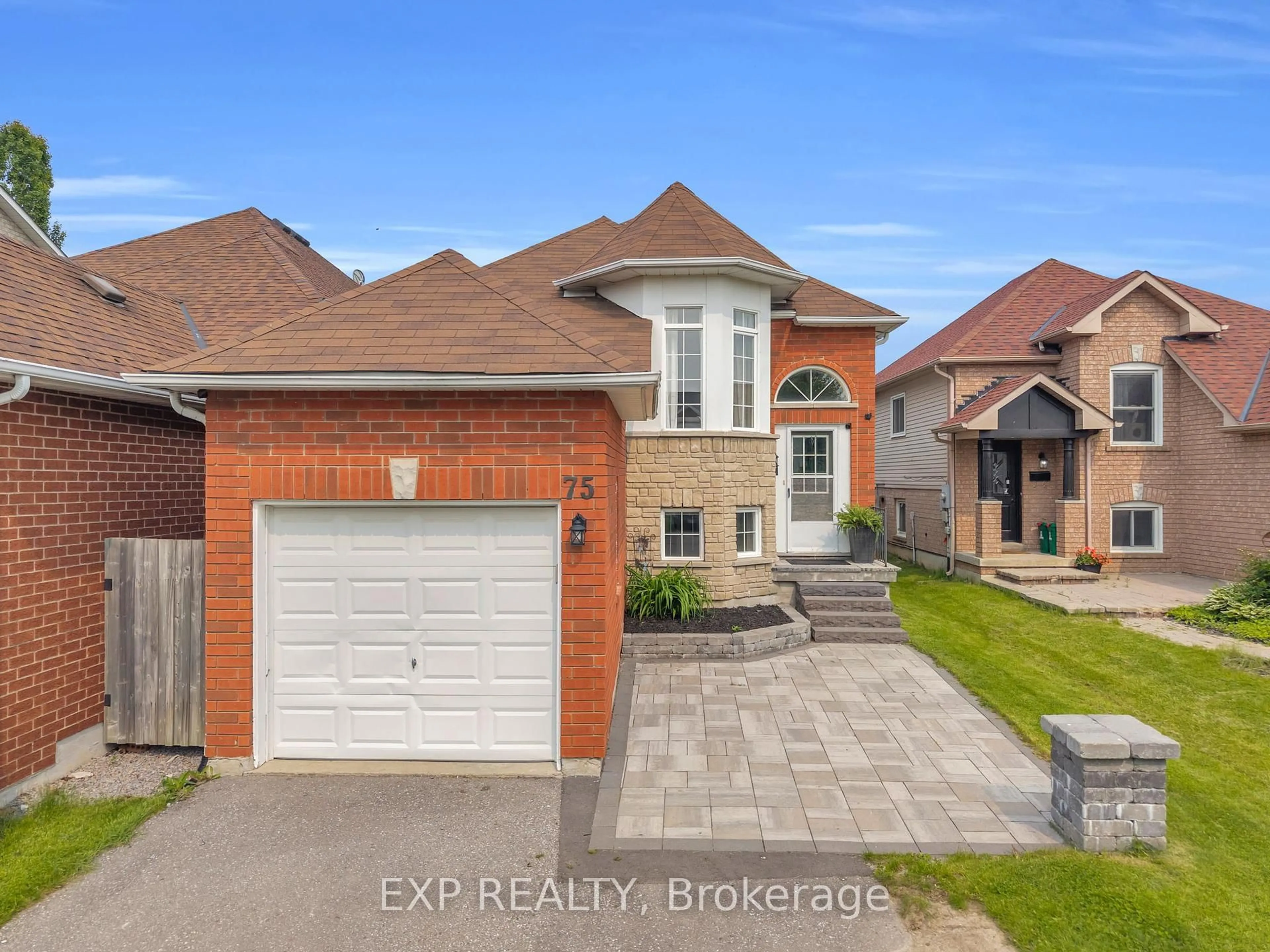 Home with brick exterior material, street for 75 Abernethy Cres, Clarington Ontario L1C 4Y9