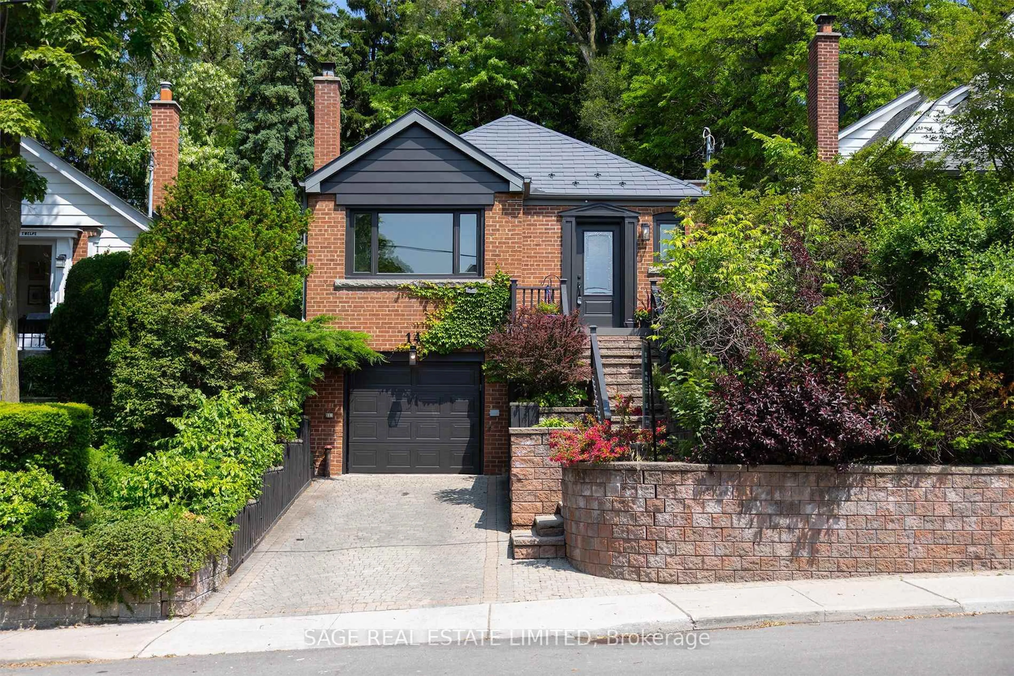 Home with brick exterior material, street for 14 Long Cres, Toronto Ontario M4E 1N6