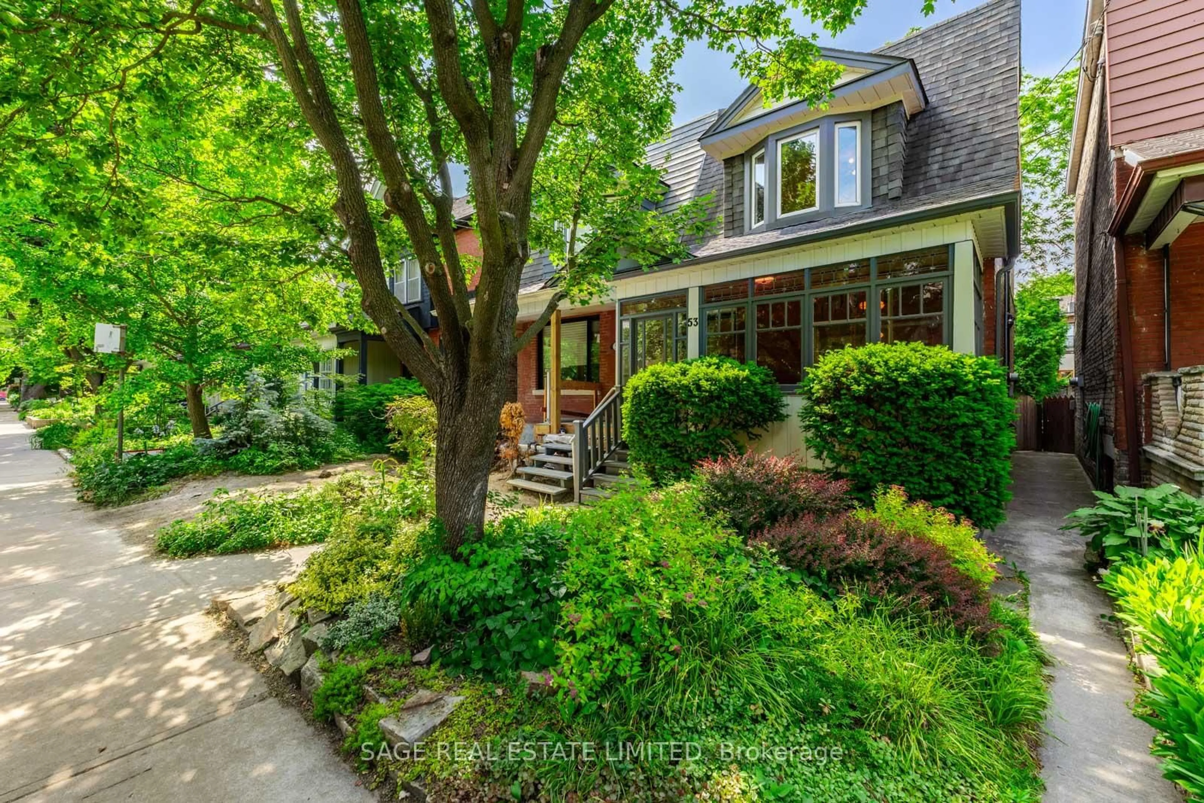 Home with brick exterior material, street for 53 Dearbourne Ave, Toronto Ontario M4K 1M6