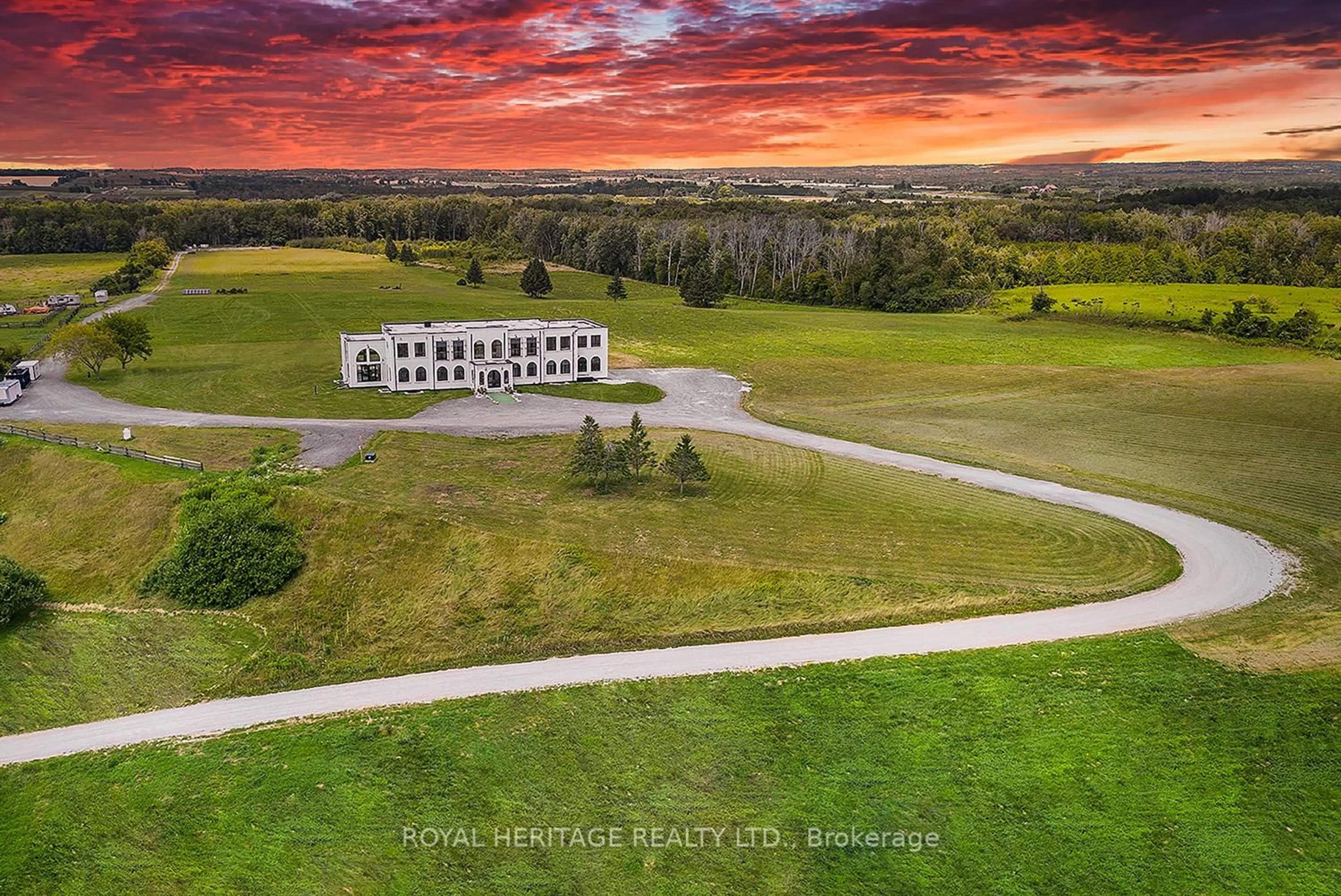 A pic from outside/outdoor area/front of a property/back of a property/a pic from drone, building for 3655 Hancock Rd, Clarington Ontario L1N 3K4
